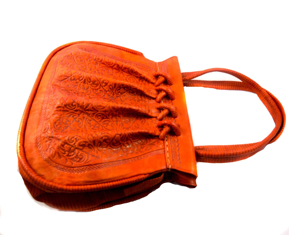Thumbnail: Bohemian Hippy Arabesque Hand Embossed leather bag