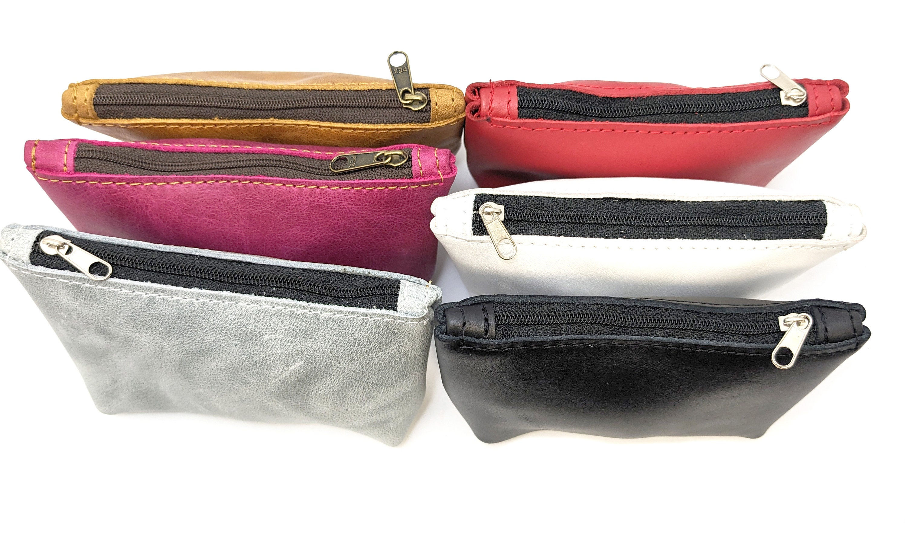 ladies Mini Leather Pouch vibrant colours