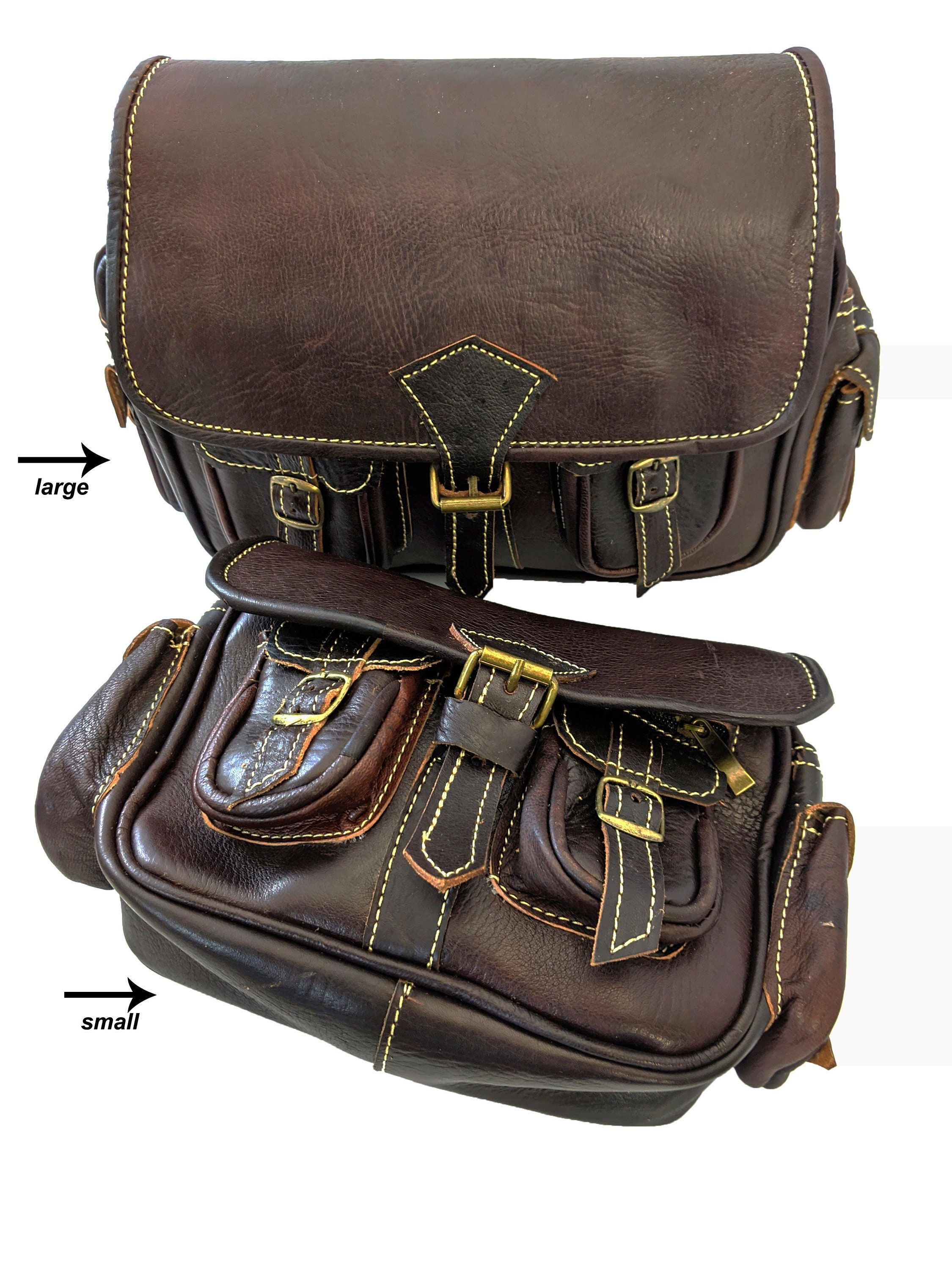 LEATHER OUTDOOR camera bag 3 main colours