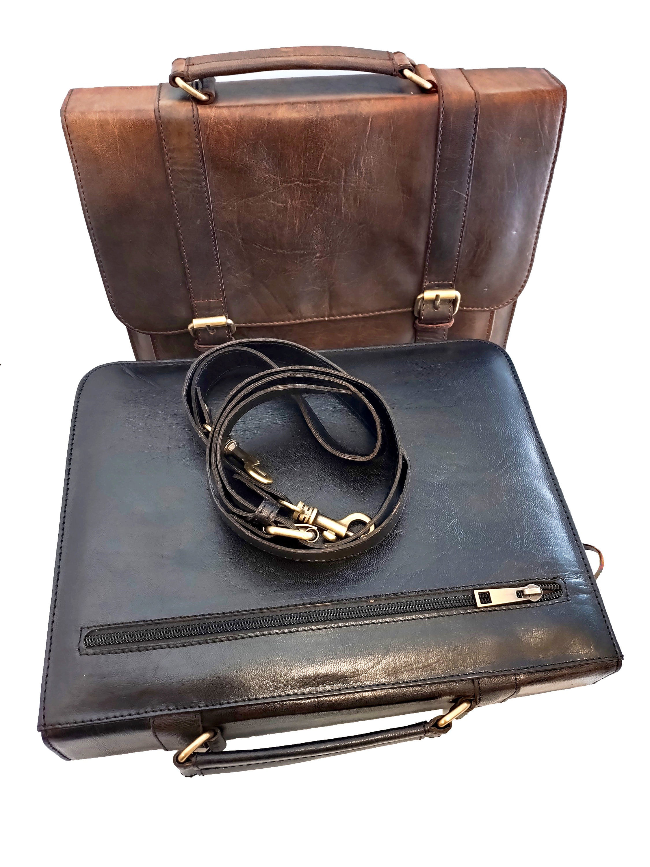 Mini office messenger Leather Bag