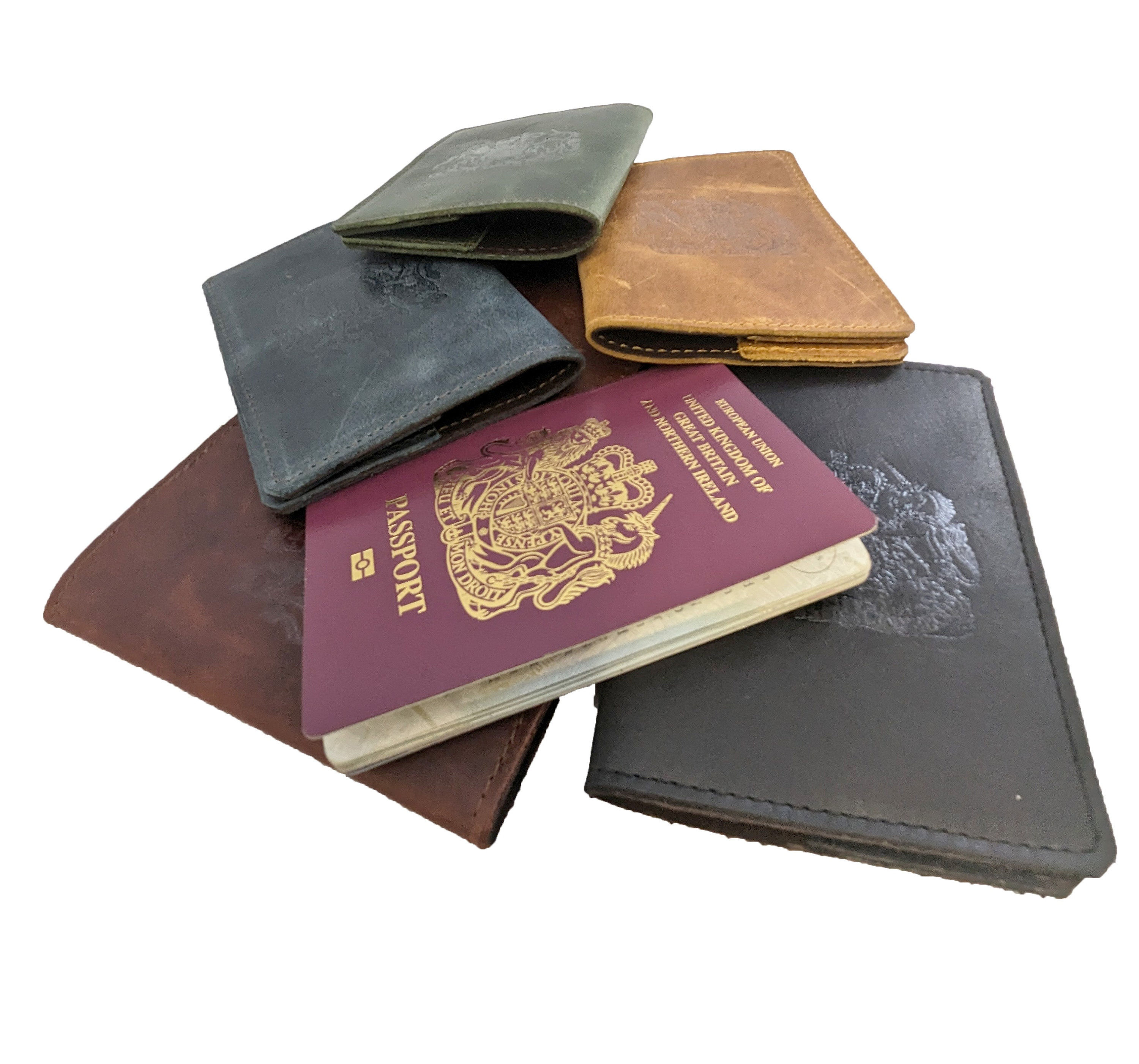 LEATHER PASSPORT HOLDER two styles available