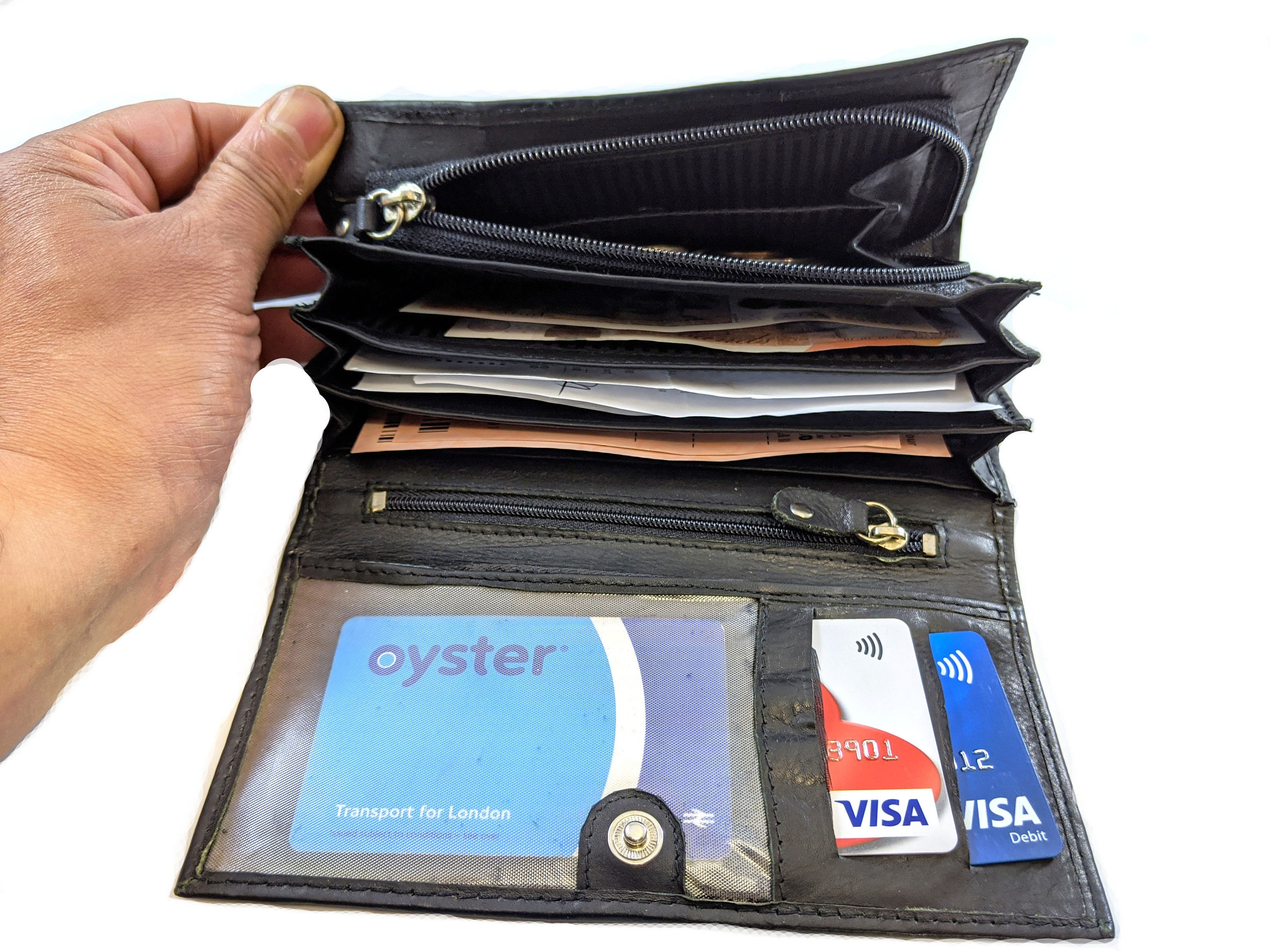 Large Multifunctional Leather Wallet/Clutch for Women