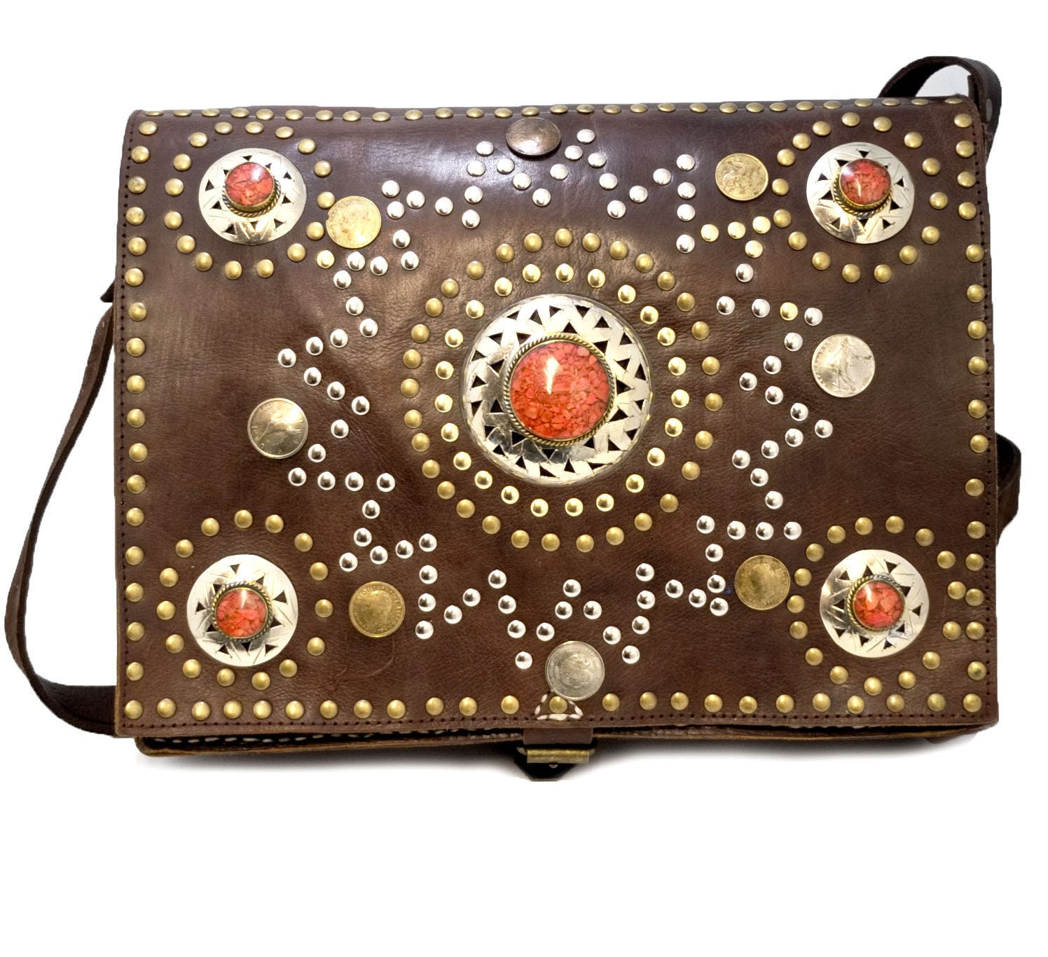 Studded & Stoned  Moroccan Cross-body bag - two-style