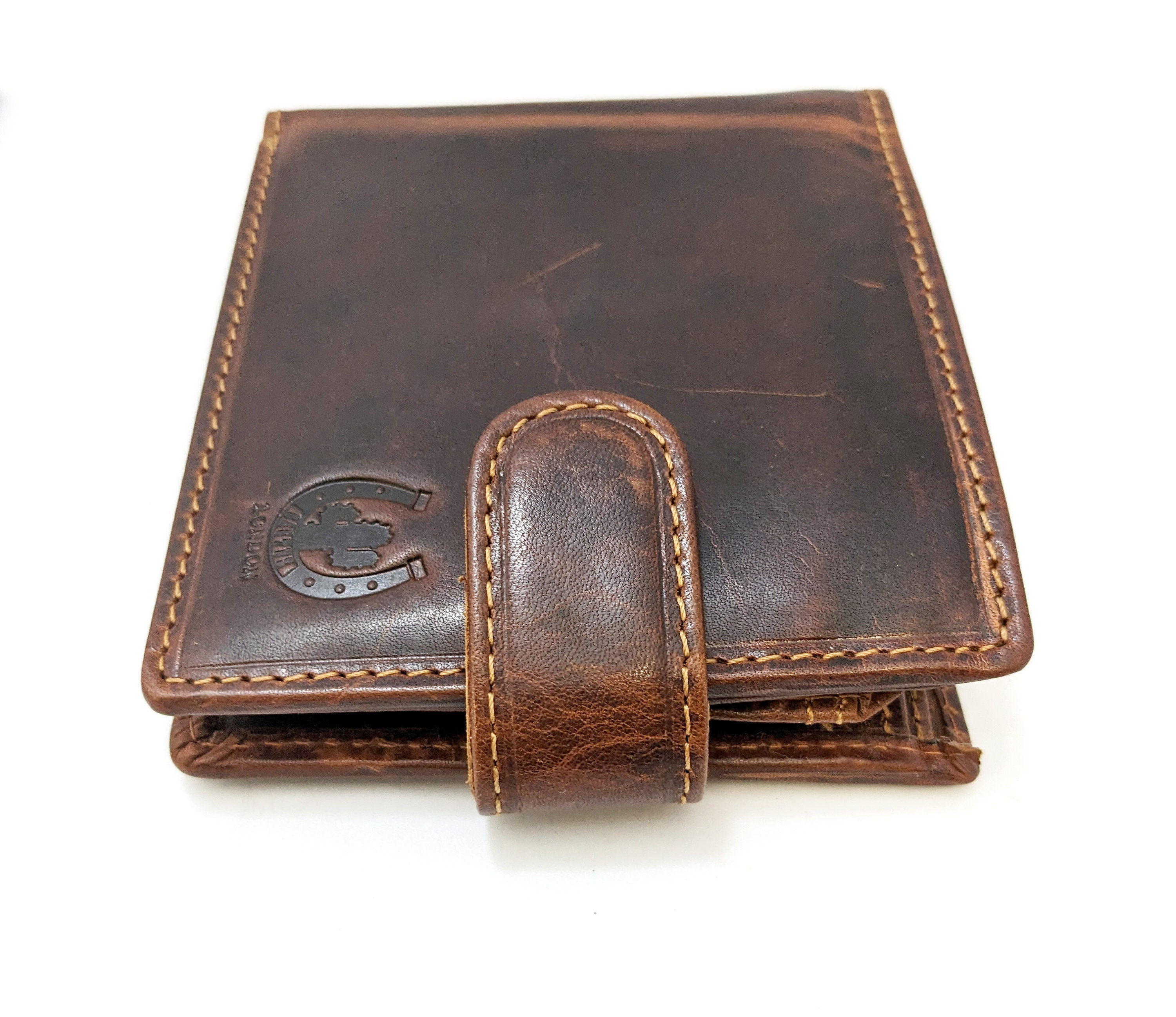 Cognac Leather Wallet: RFID Blocking Bifold & Trifold Styles