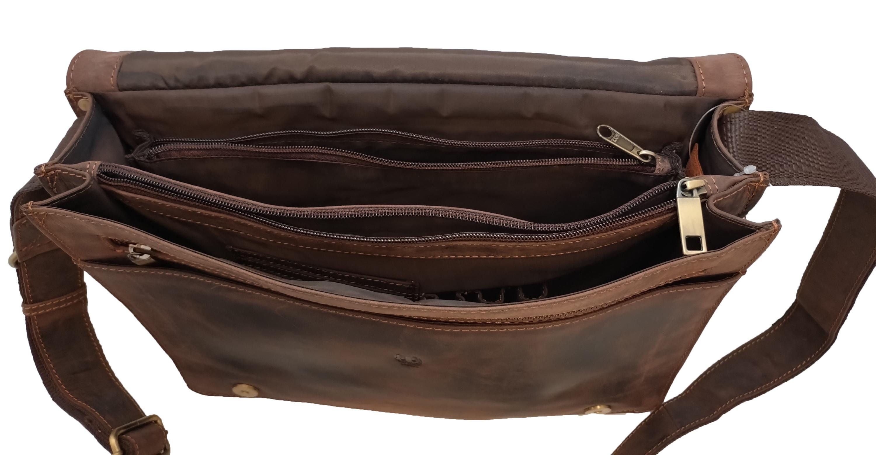 A compact Leather Laptop bag