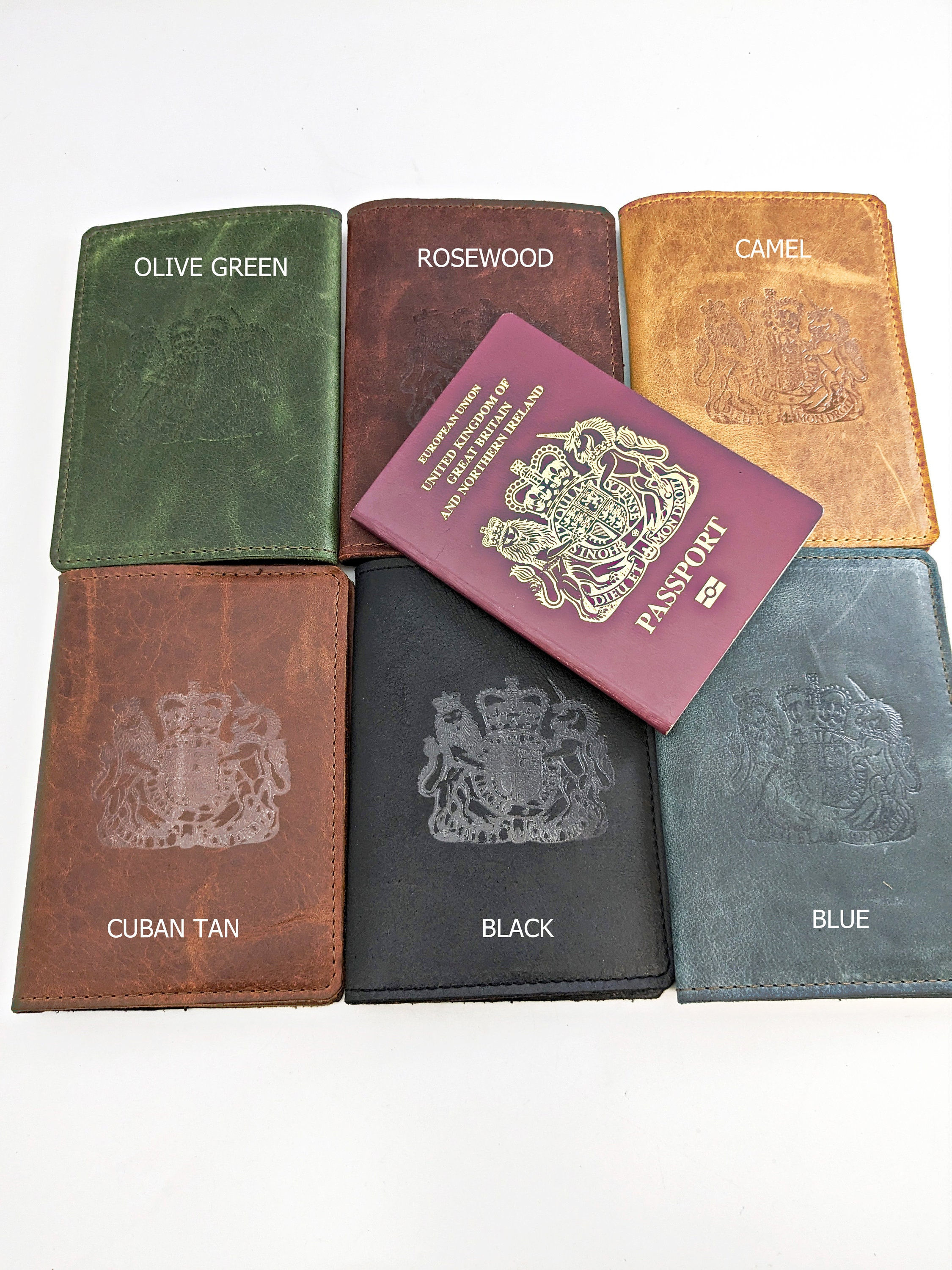 LEATHER PASSPORT HOLDER two styles available
