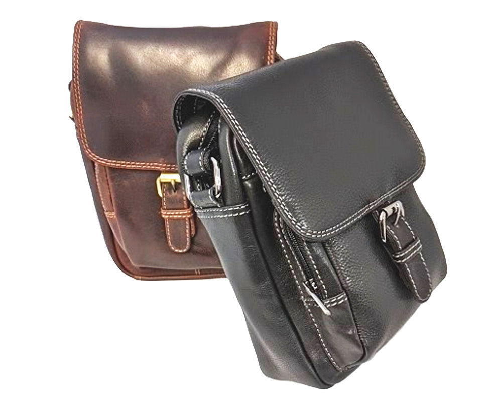 Thumbnail: Casual Daily cross-body messenger travel leather bag with large capacity storage
