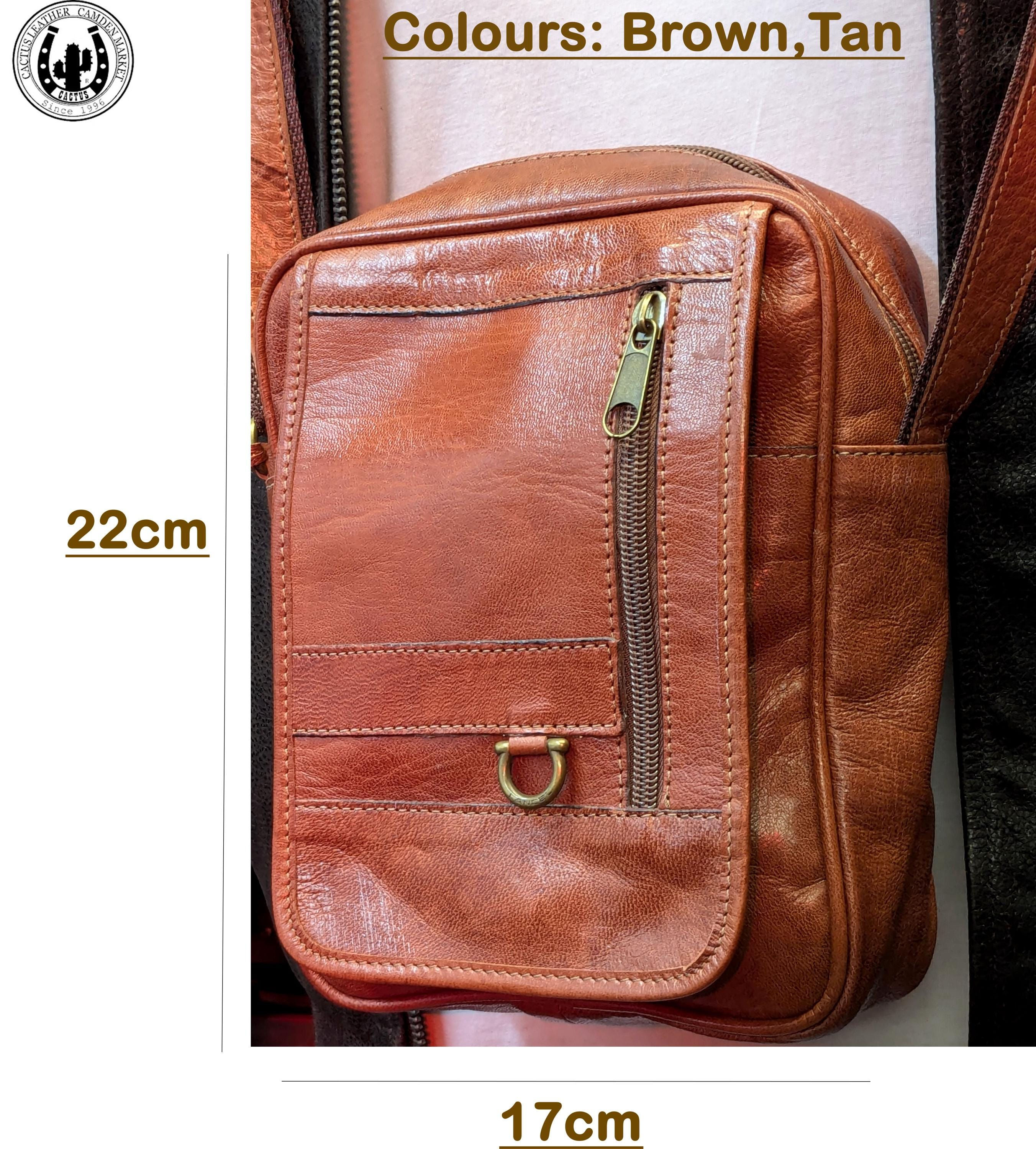 Travel crossbody leather bag