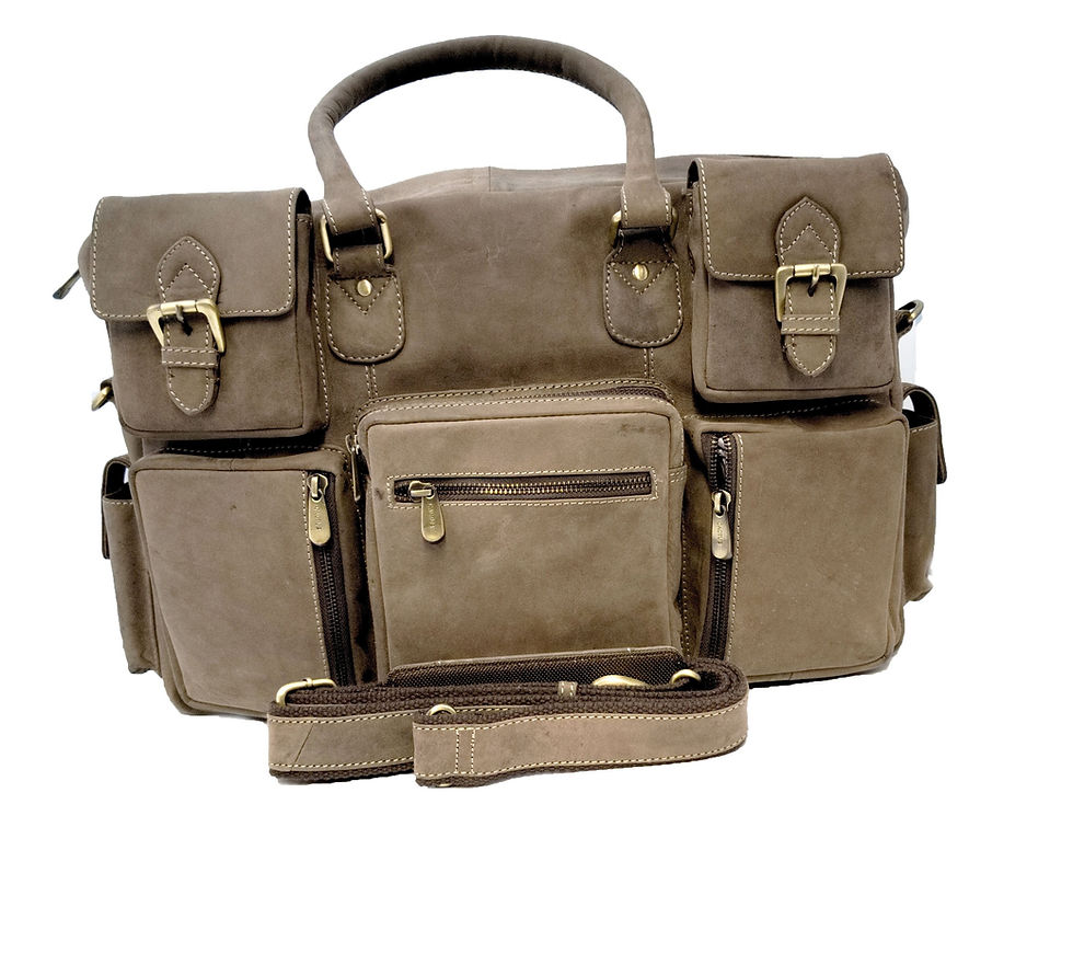 leather men's laptop office messenger bag with removal strap