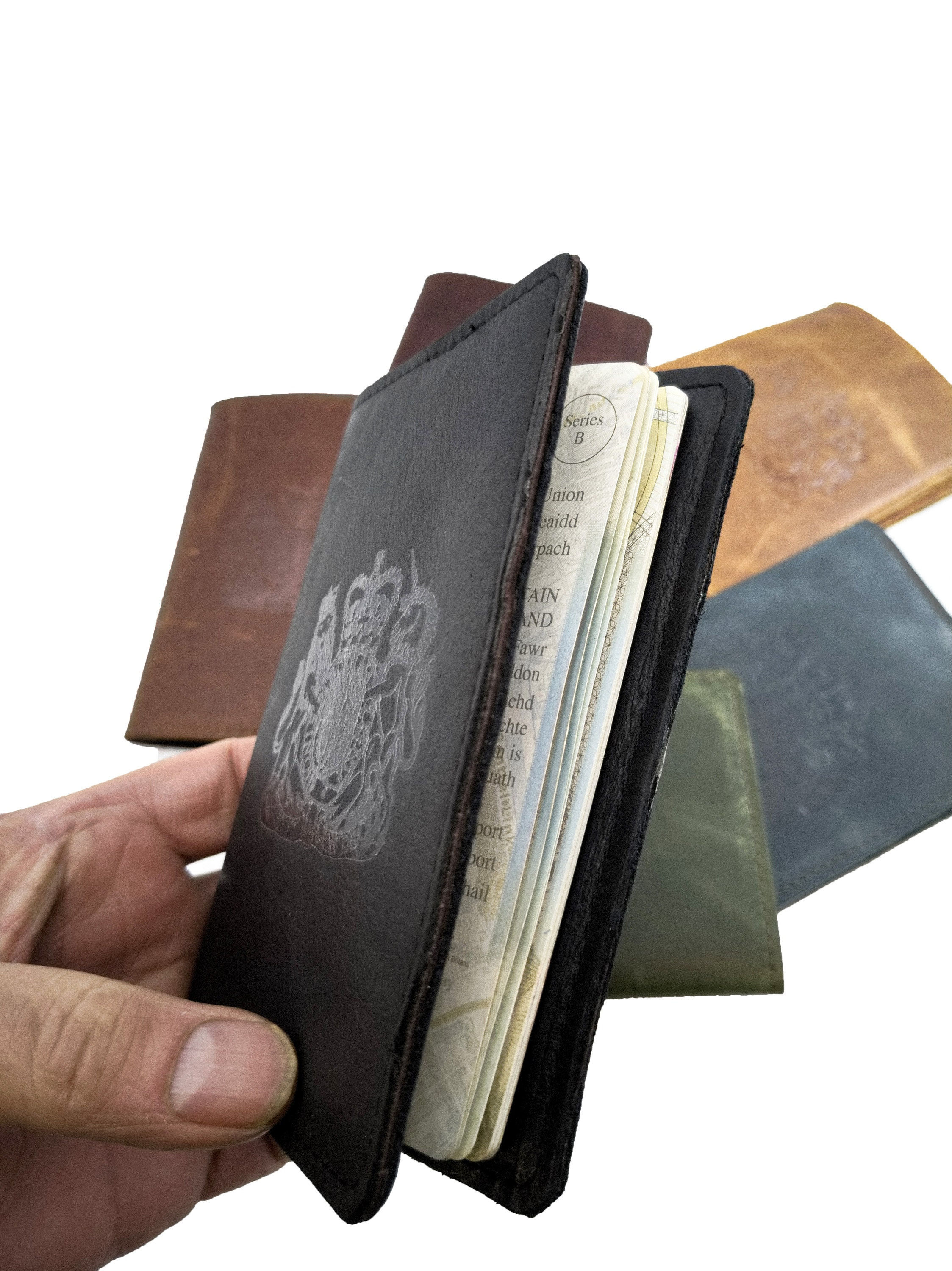 LEATHER PASSPORT HOLDER two styles available