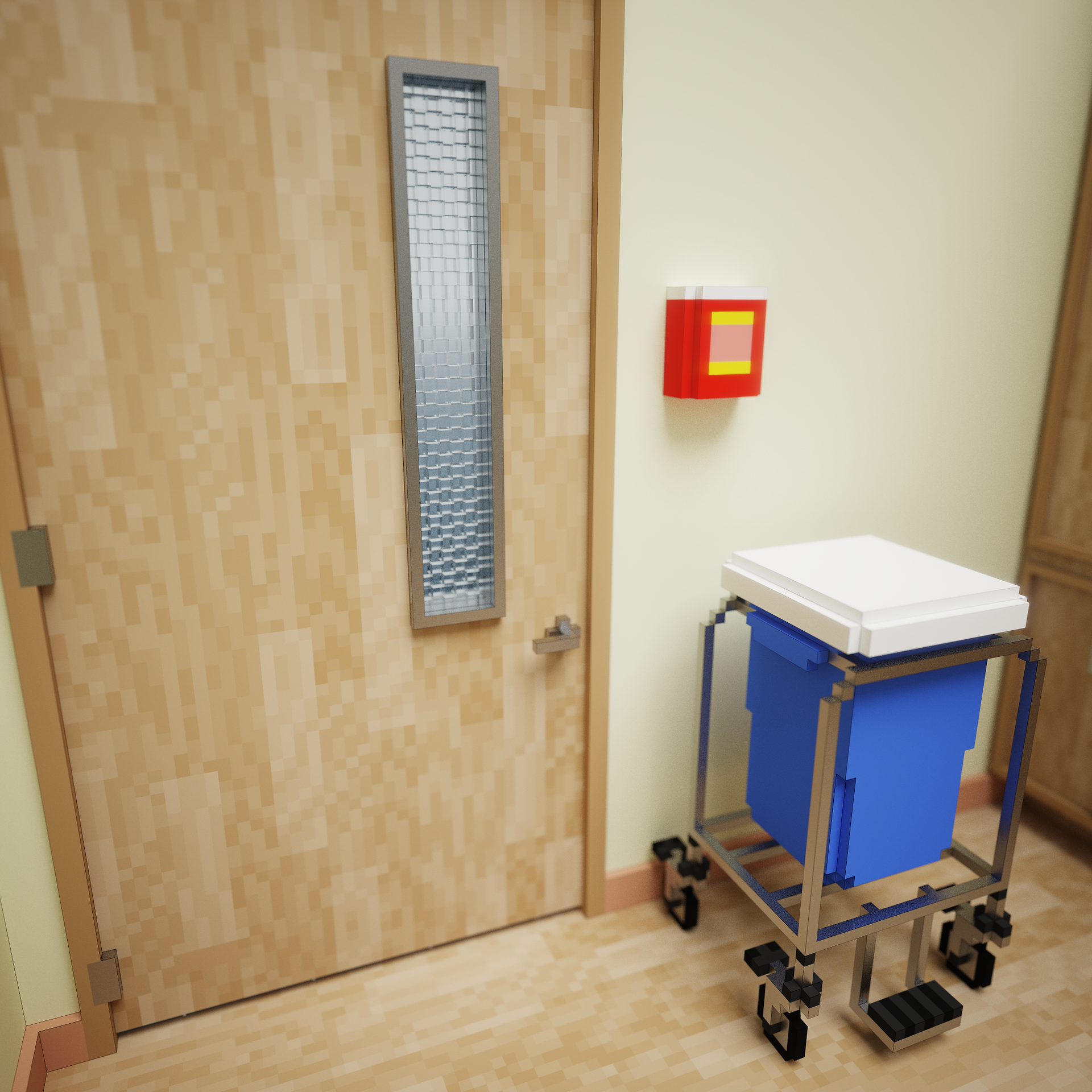 voxel hospital bedroom door