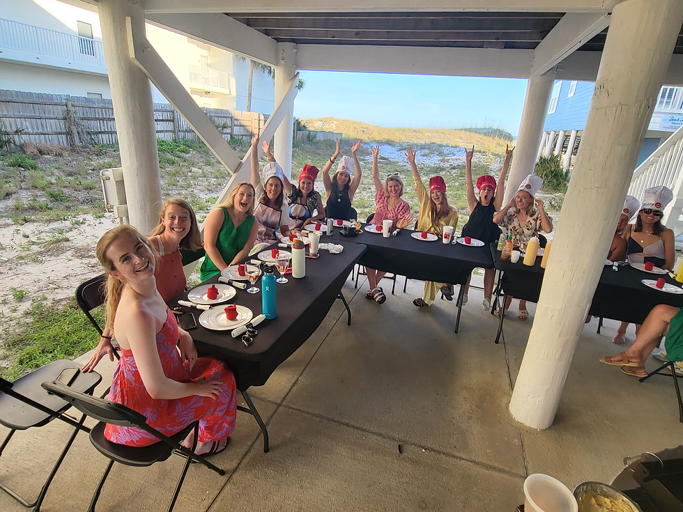 Hibachi grill set up in a Pensacola backyard