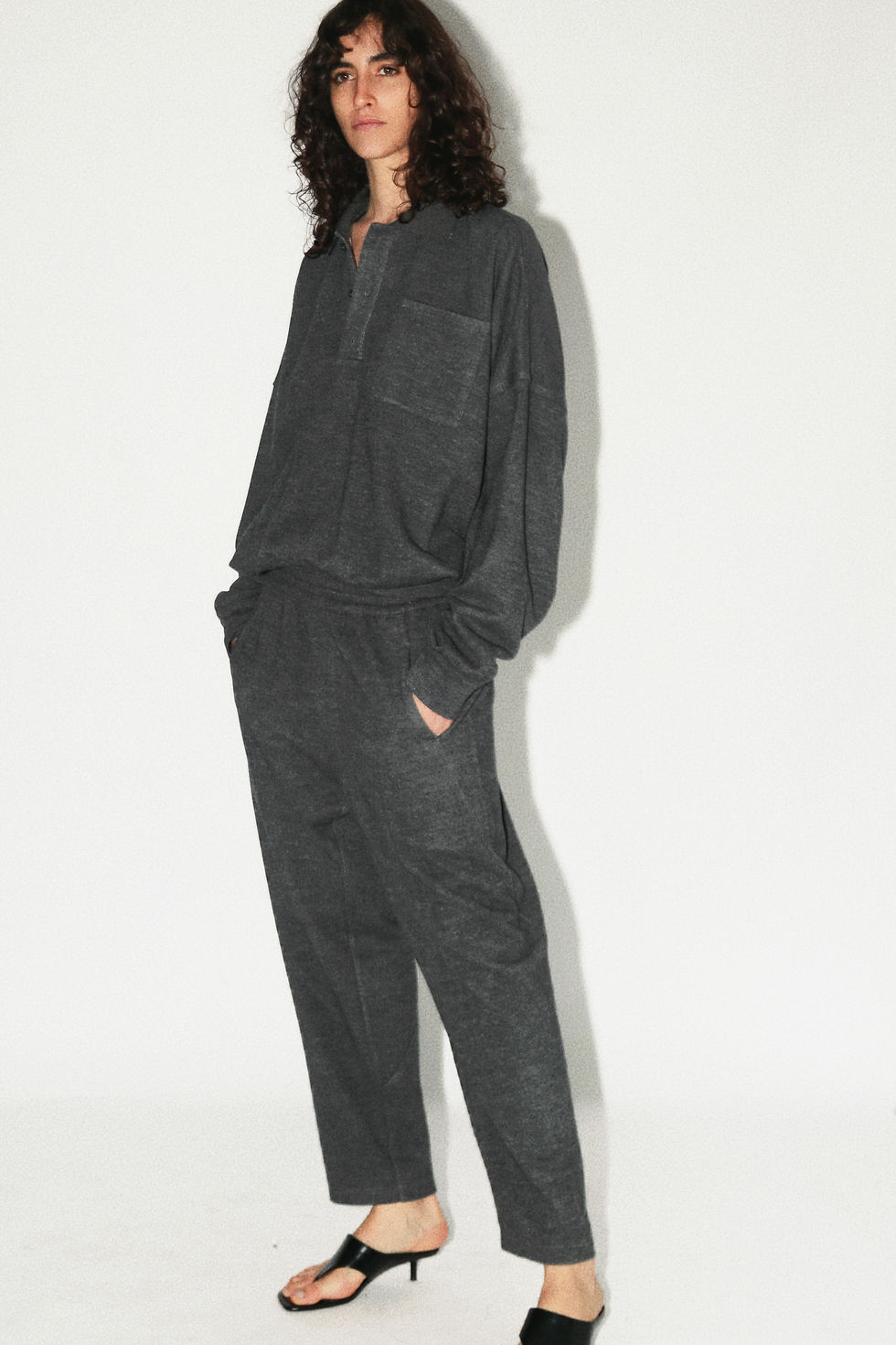 Thumbnail: Refined Collar Long-Sleeve Top