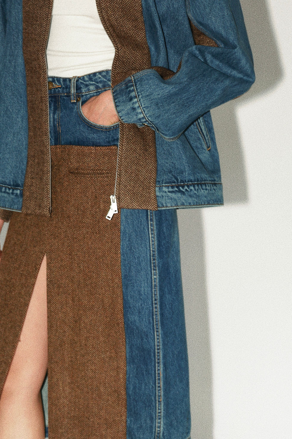 Thumbnail: Patchwork Denim Jacket