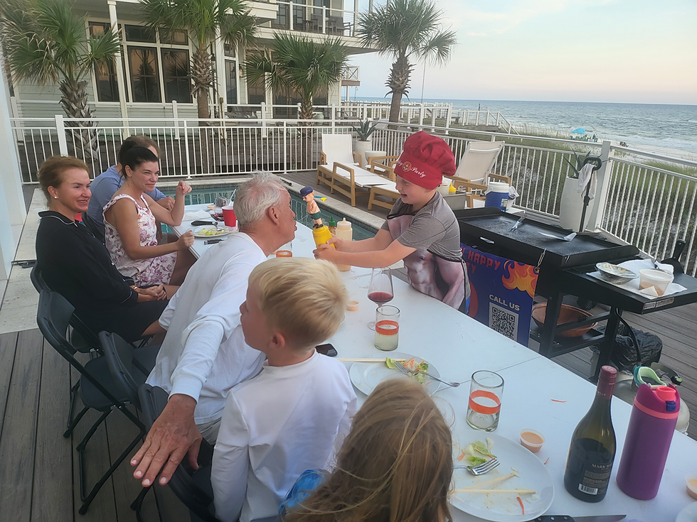 Private hibachi chef at a Pensacola Beach condo on Santa Rosa Island