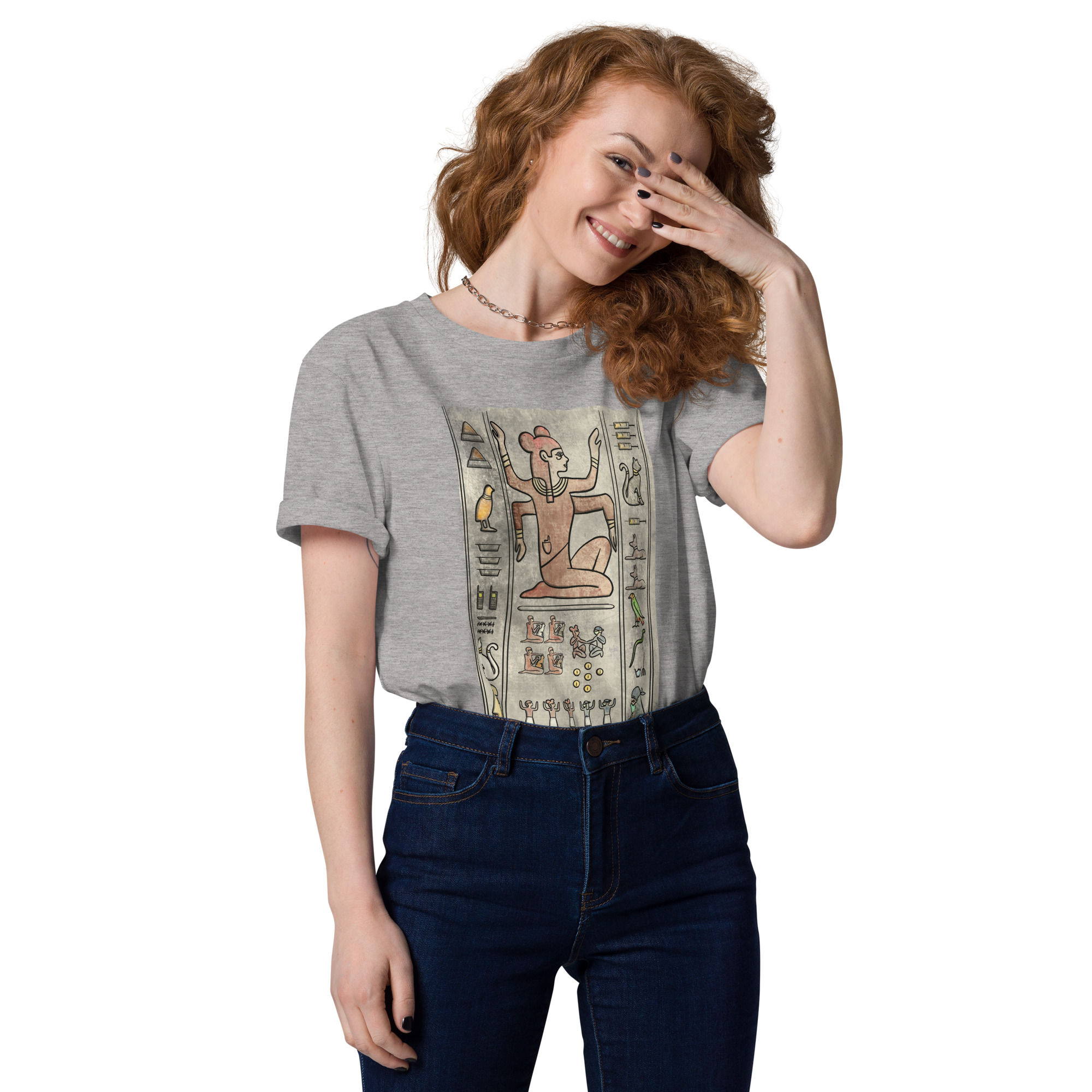 Tee-shirt en coton bio "Hiéroglyphes"