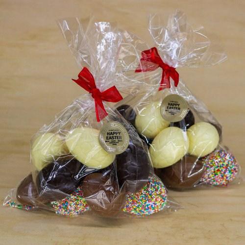 12 Mixed Easter Eggs in Cellophane Bag Whistler's Chocolate