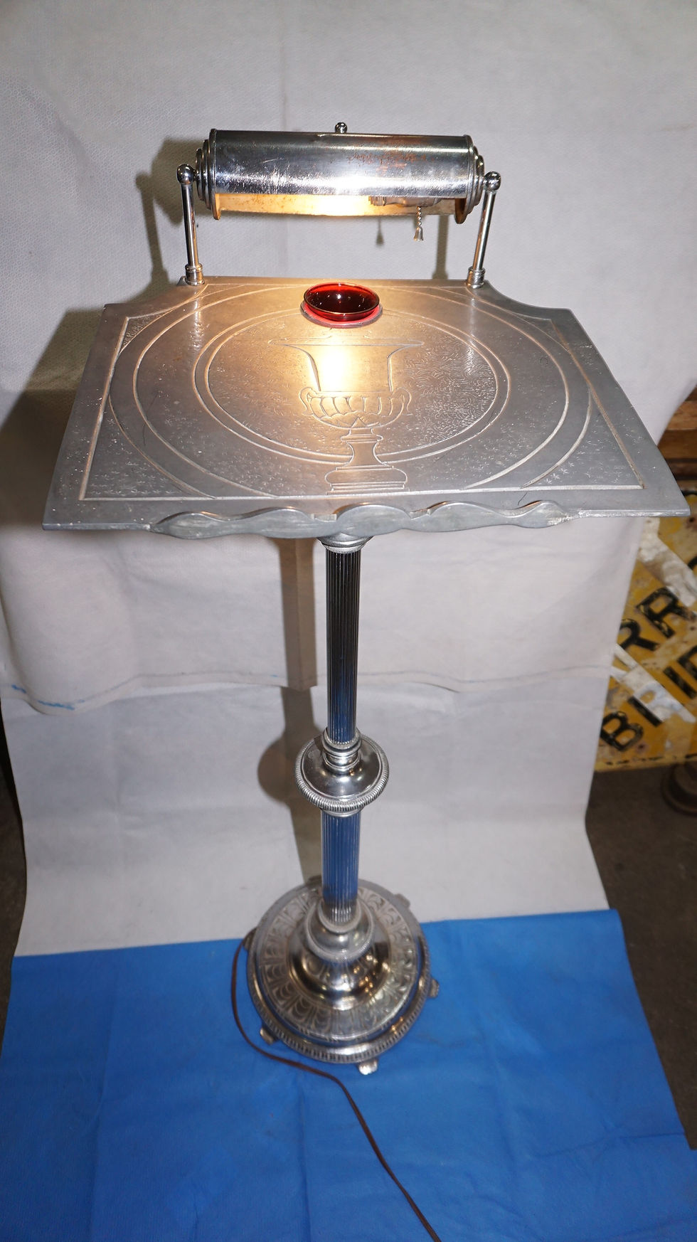 Thumbnail: 1930s Art Deco Lighted Register Stand Or Podium