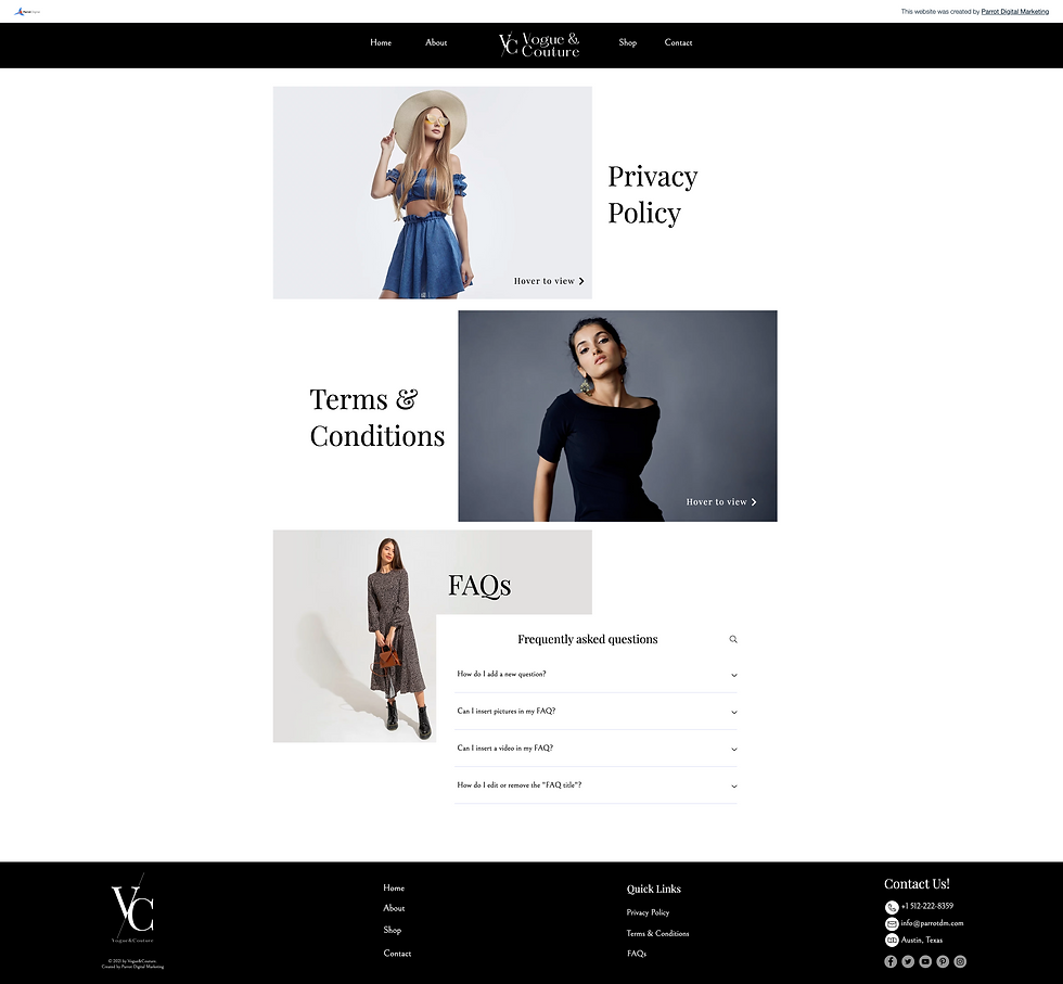 Thumbnail: Wix Clothing Store Website Template