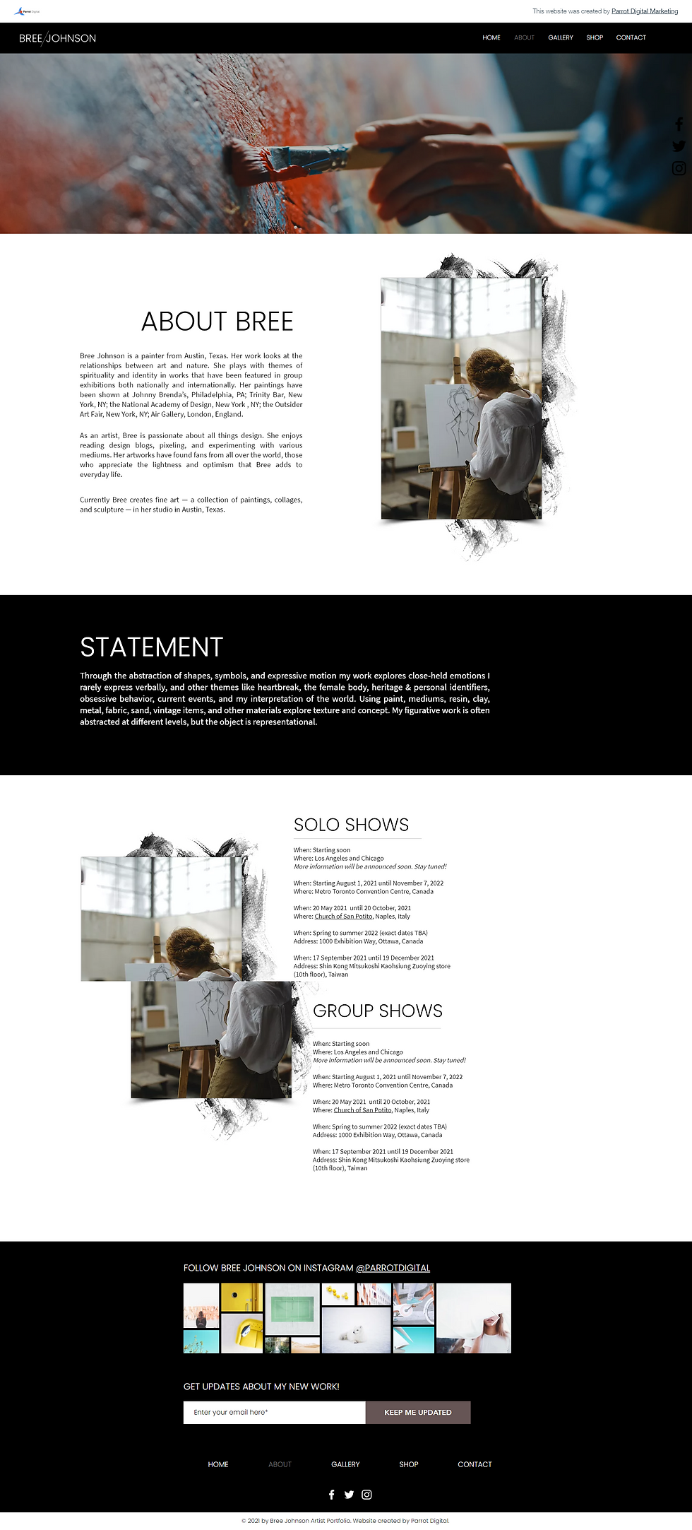 Thumbnail: Wix Artist Portfolio Website Template