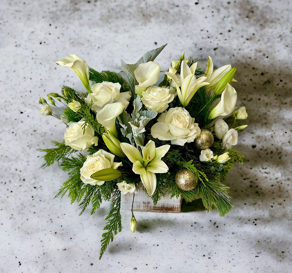 white themed flower bouquet