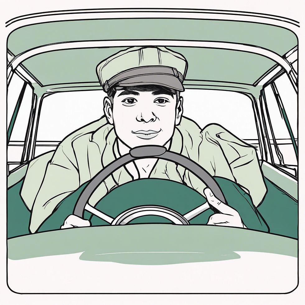 Driver in Driving seat with Cap on head with road facing.jpg