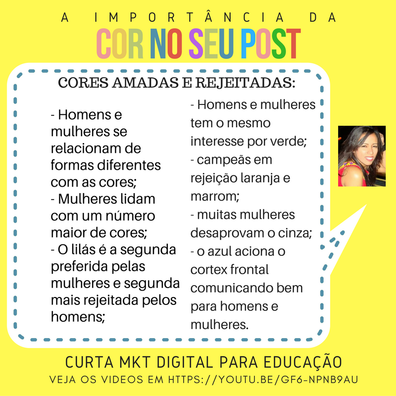 Importância da cor no seu post