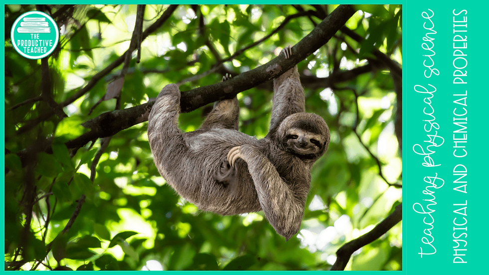 physical and chemical properties of matter for middle school science