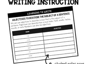Systematic and Explicit Instruction on Using Adjectives in Complete Sentences
