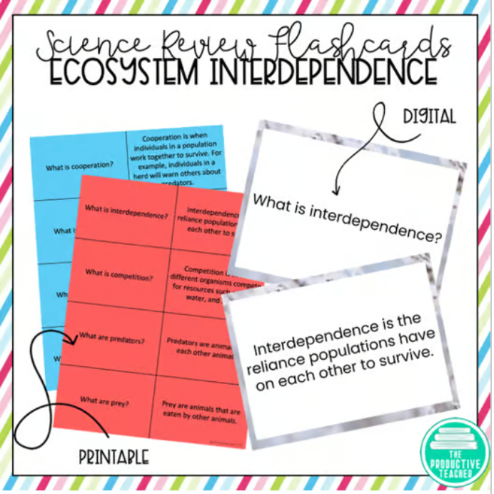 ecosystem interdependence flashcards