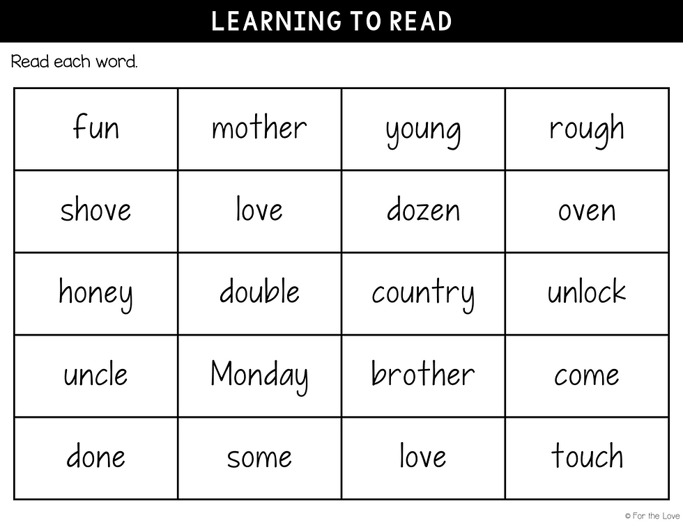 reading words with the short u sound