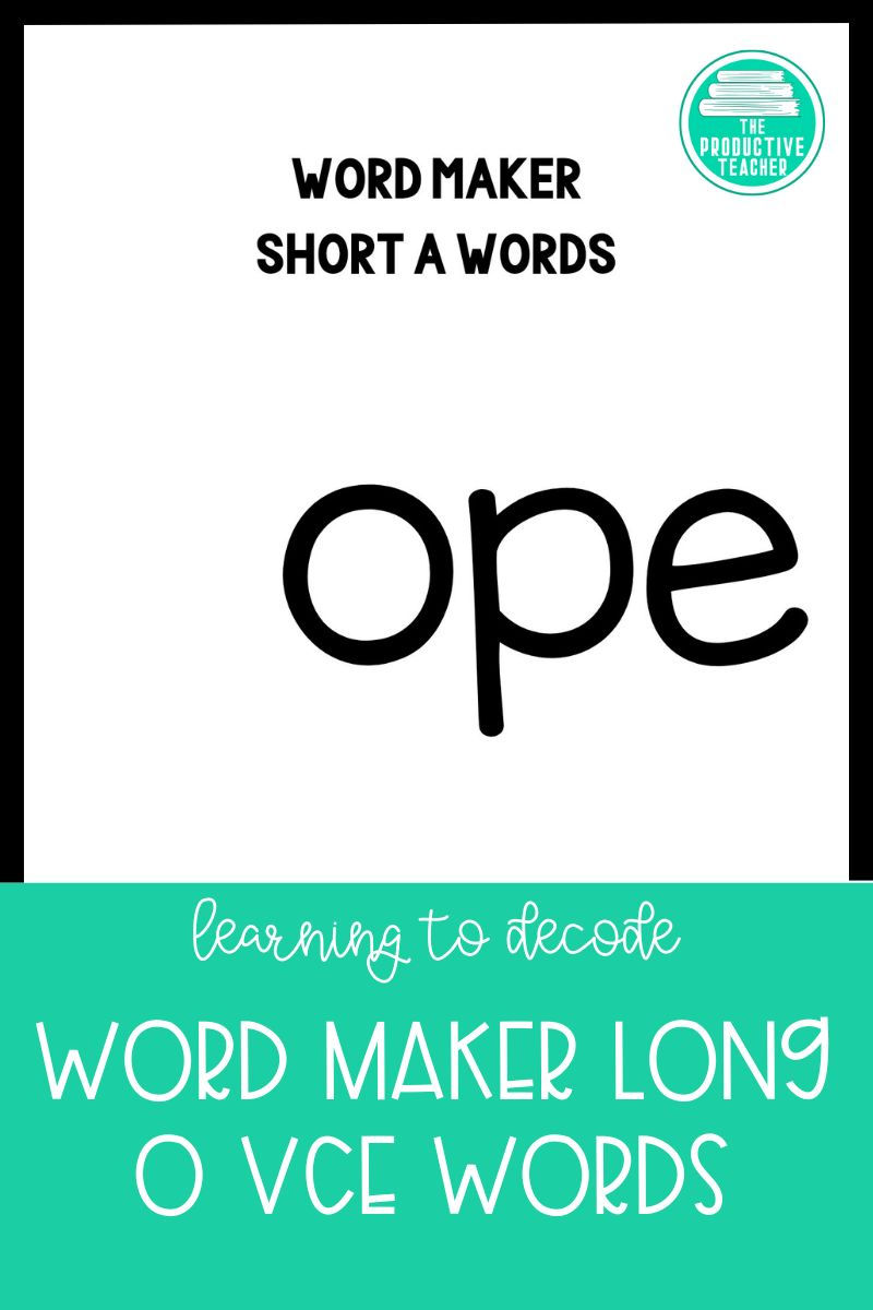 vce long o word maker game