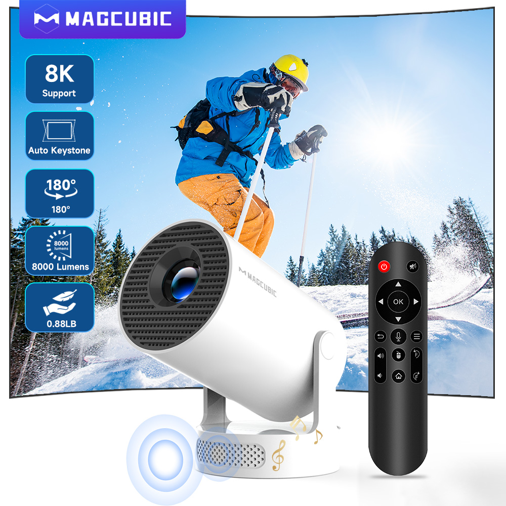 Magcubic HY300Pro+ Voice Control Projector 8K Android 14 Beam 8000 Lumens Wifi6