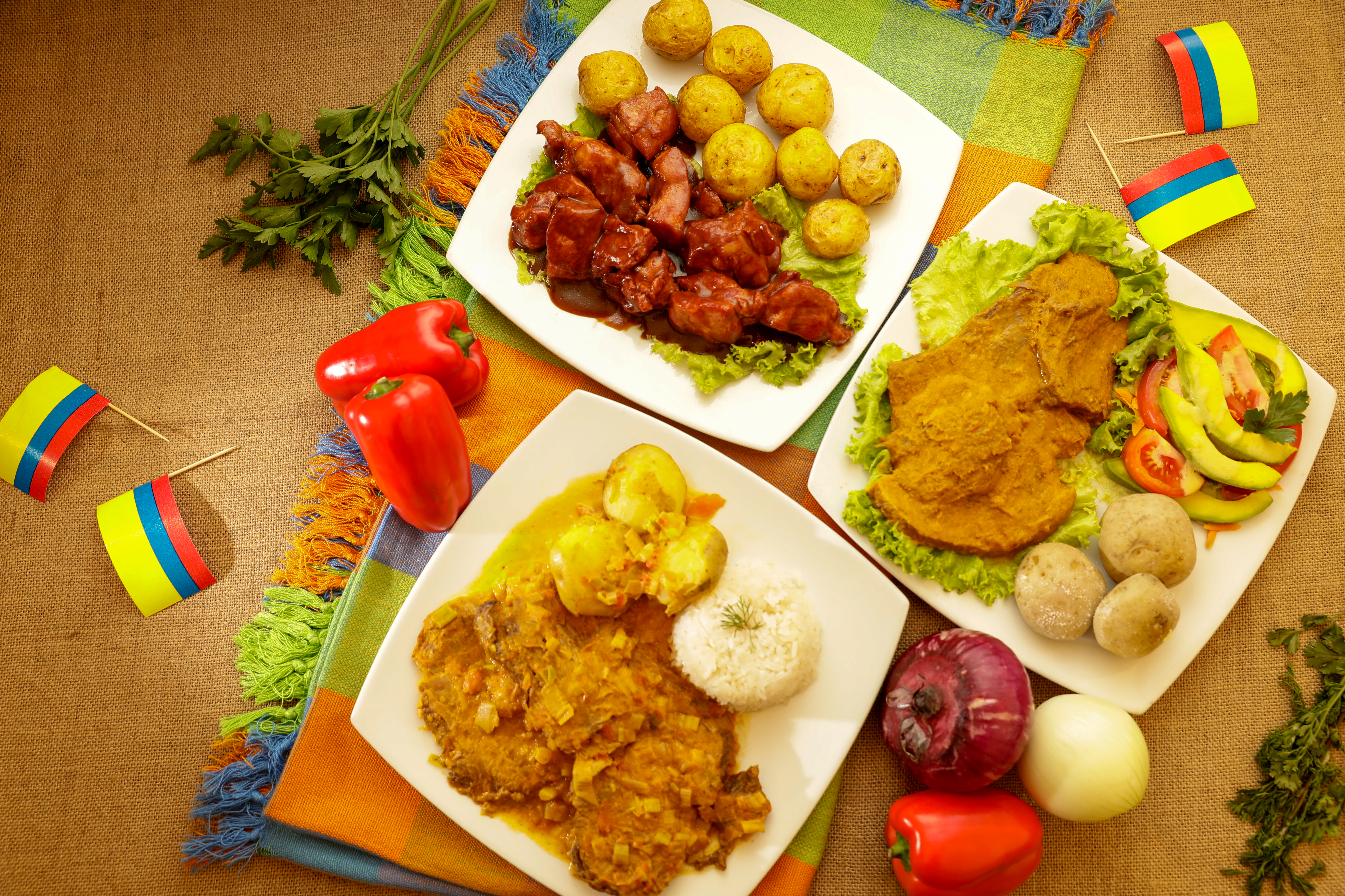 Arranged Food and Objects