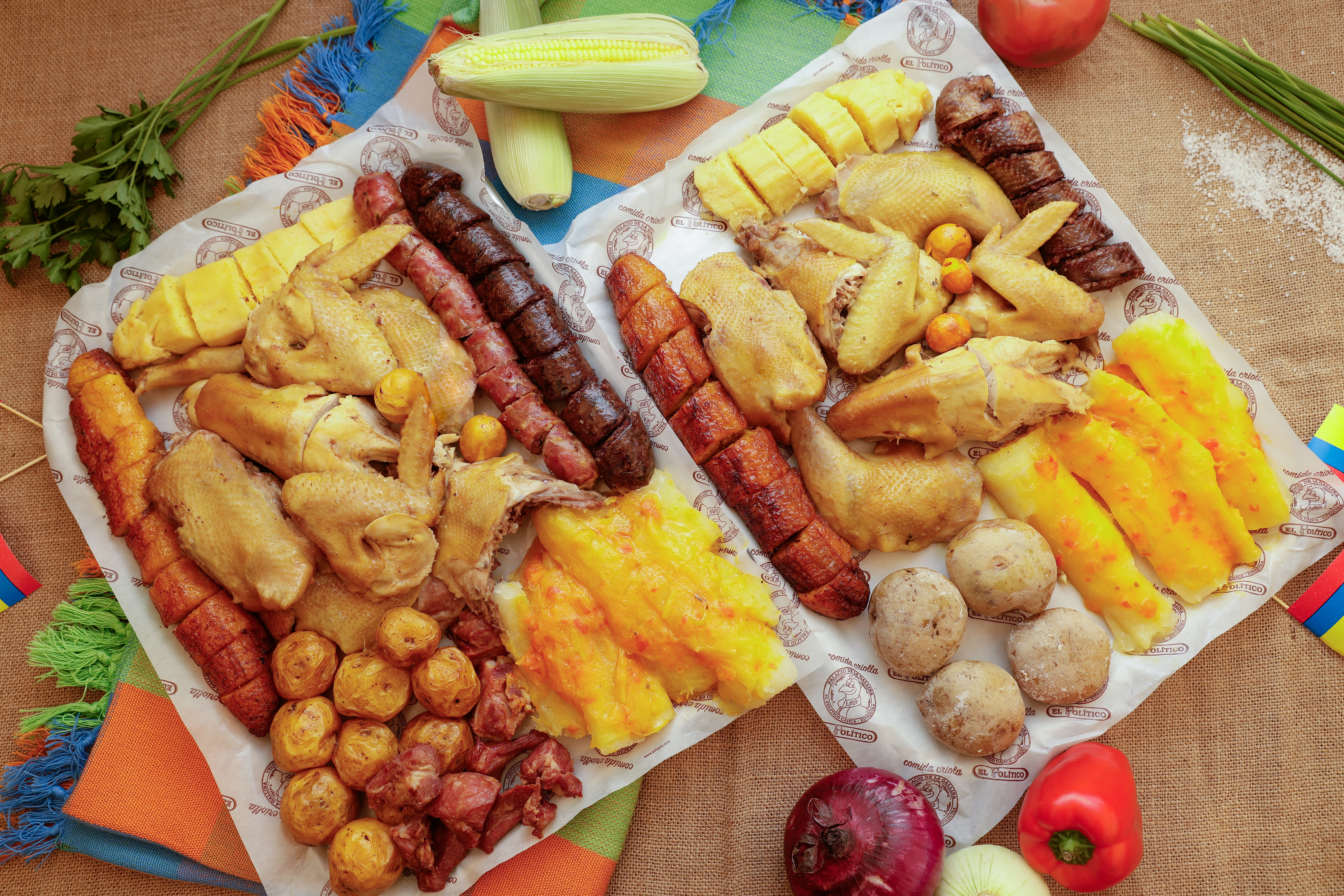 Arranged Food and Objects
