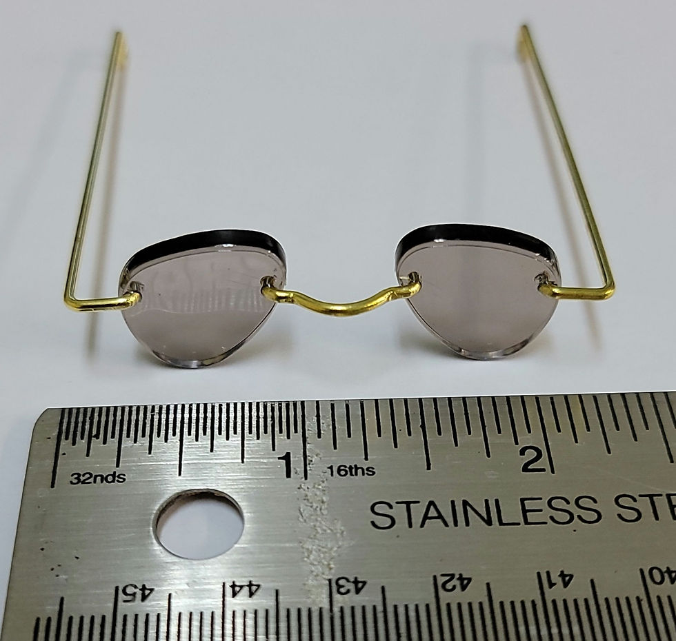 Thumbnail: 2 1/4" Aviator Brown Doll Sunglasses