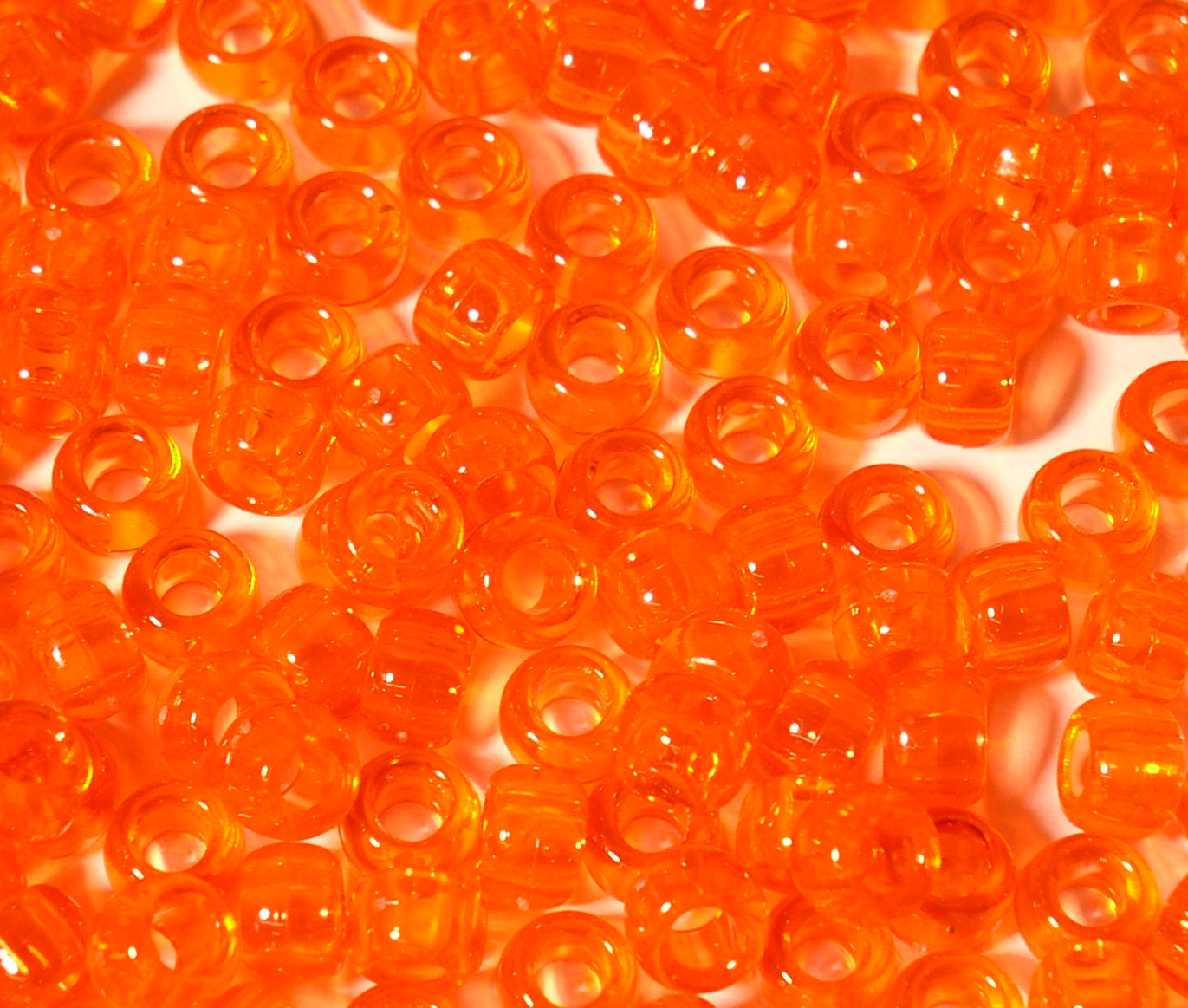 #11 - Transparent Bright Orange Pony Beads