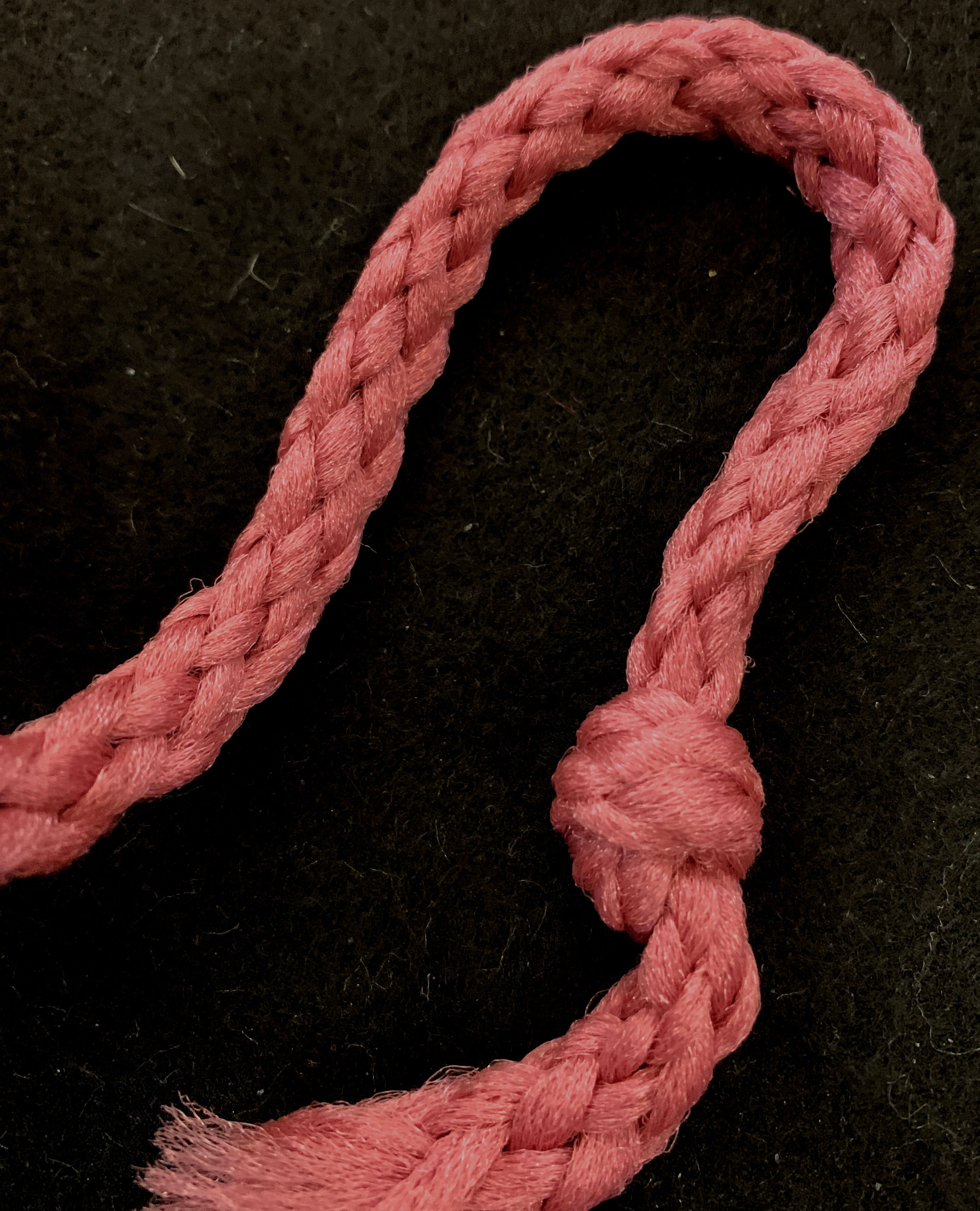 4mm Braided Macramé Cord - Light Rose