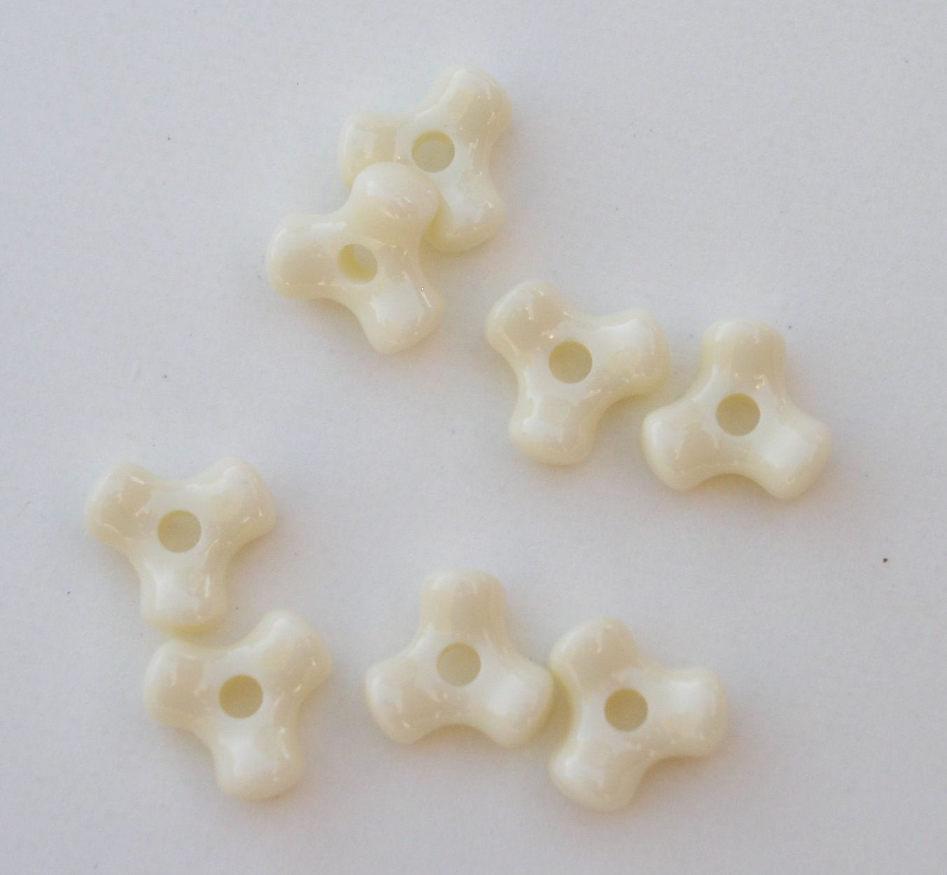 #58 - Opaque  Ivory Tri Beads