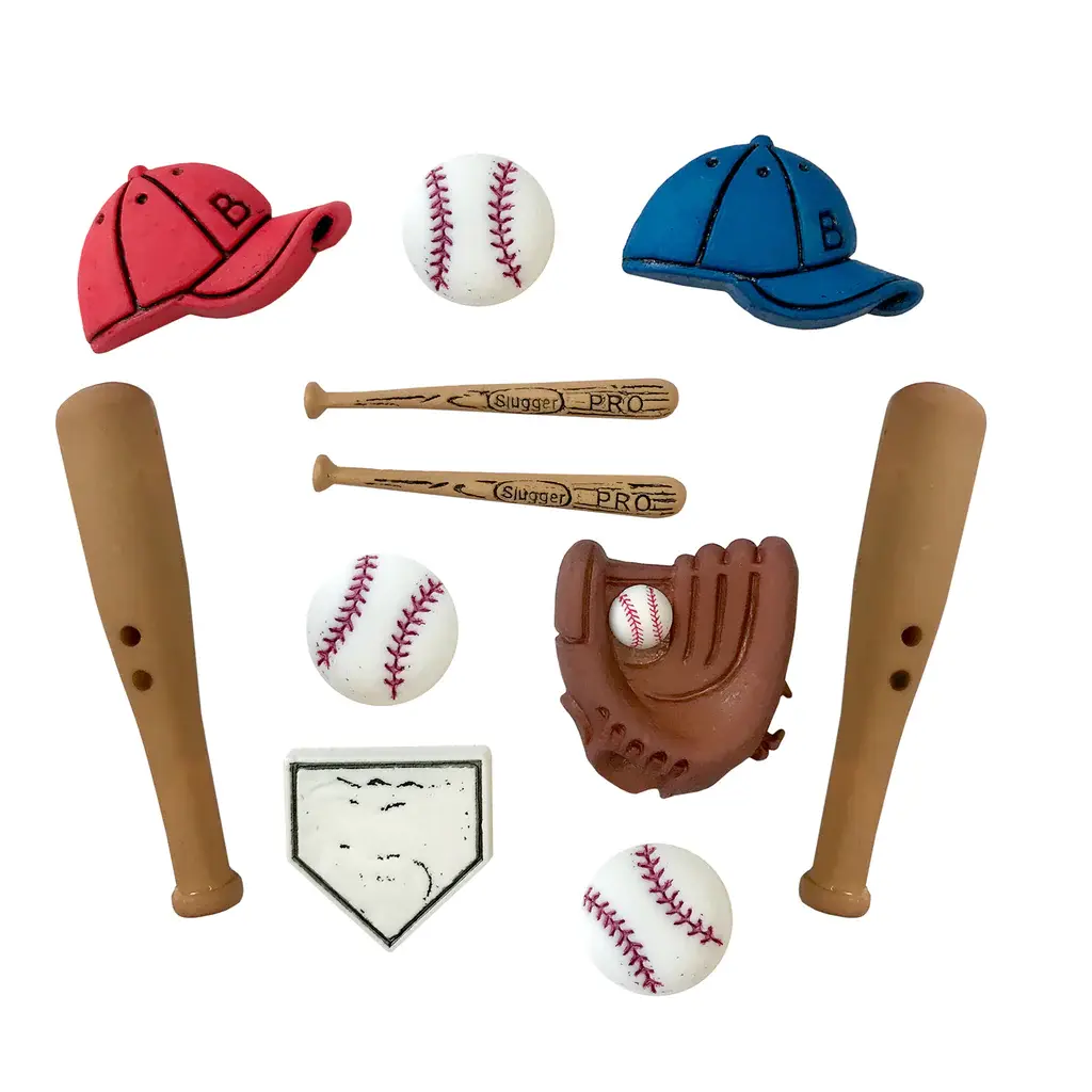 5/8" - 1 1/4" Baseball Novelty Buttons