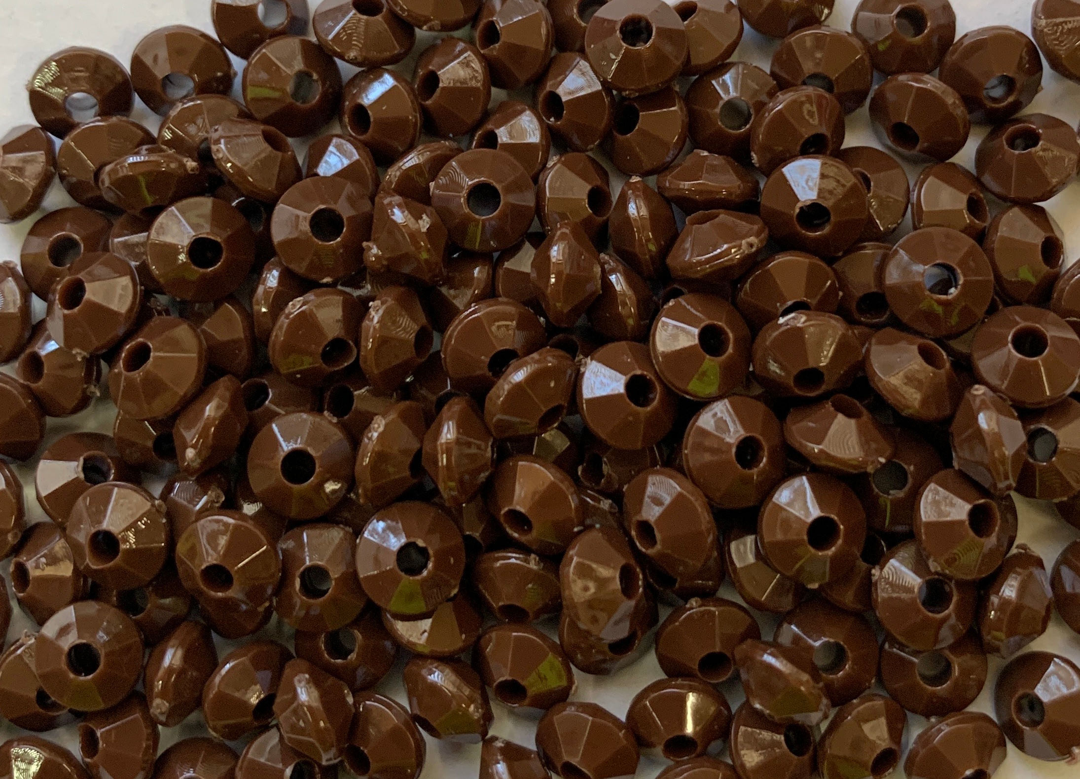 #56 - Opaque Brown 4mm x 6mm Rondell Beads
