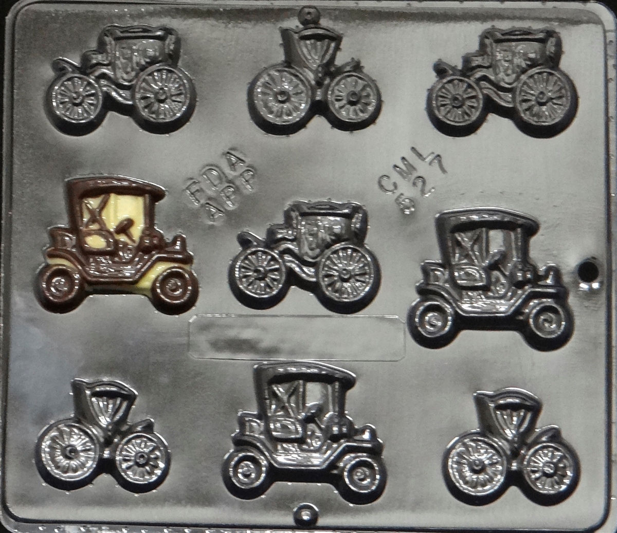 2 1/2" x 2" Antique Cars Chocolate Mold