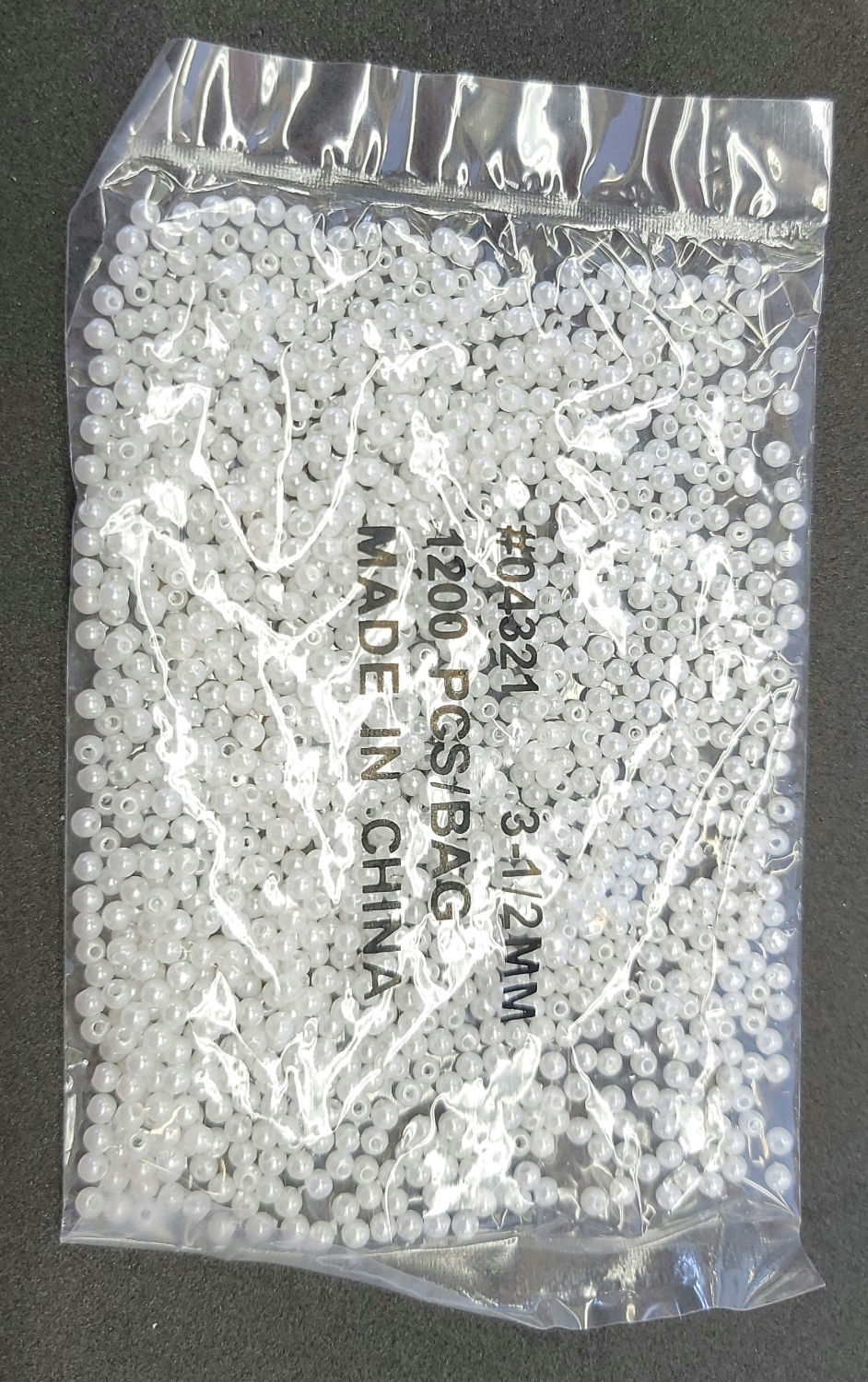 Thumbnail: 3 1/2mm Round White Pearls