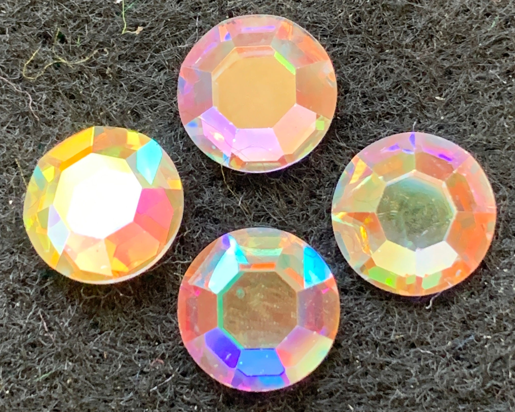 9mm Austrian Lead Aurora Borealis Crystal Rhinestones