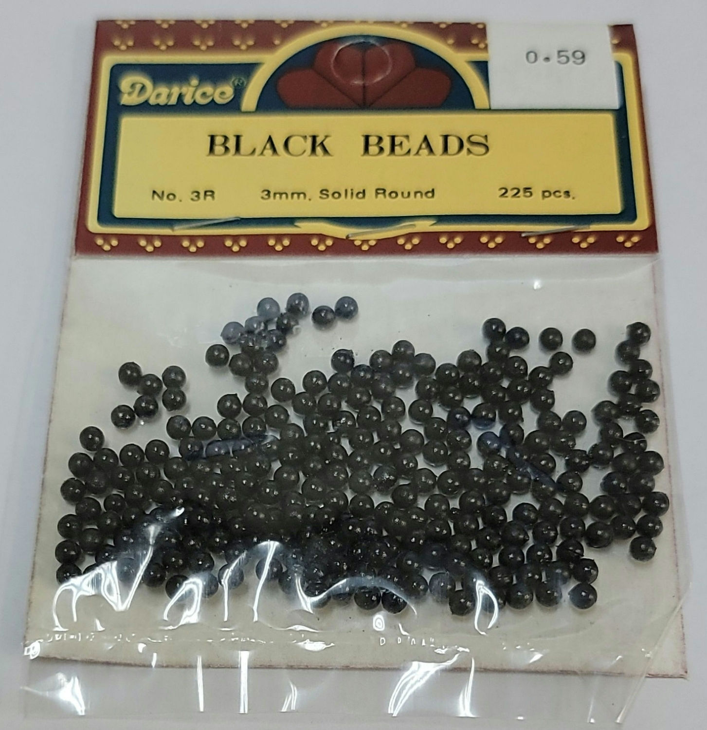 3mm Solid Round Black Eyes
