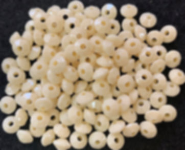 #58 - Opaque Ivory 4mm x 6mm Rondell Beads