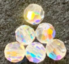 4mm Swarovski Aurora Borealis Crystal Round Beads