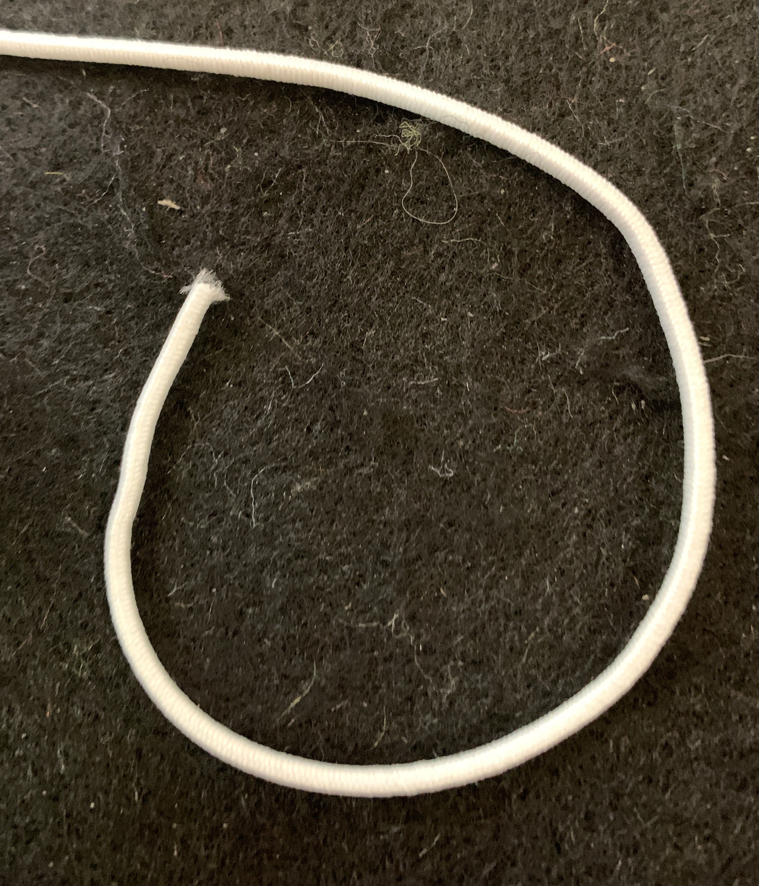 White 2mm Elastic Cord