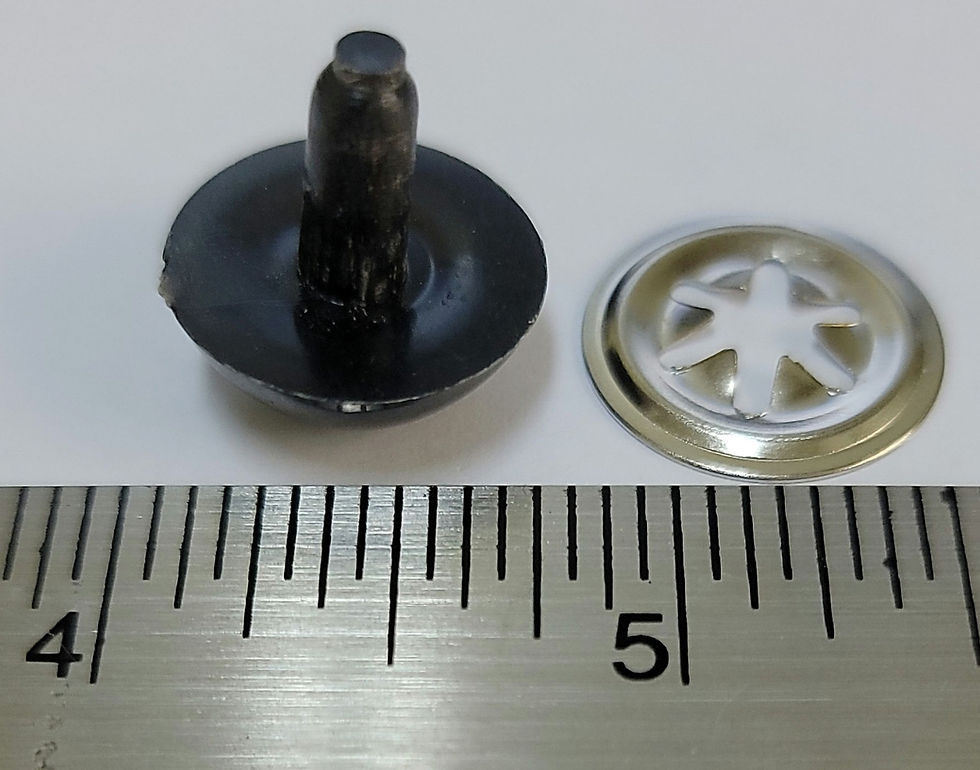 Thumbnail: 18mm Solid Black Eyes w/ Metal Washers