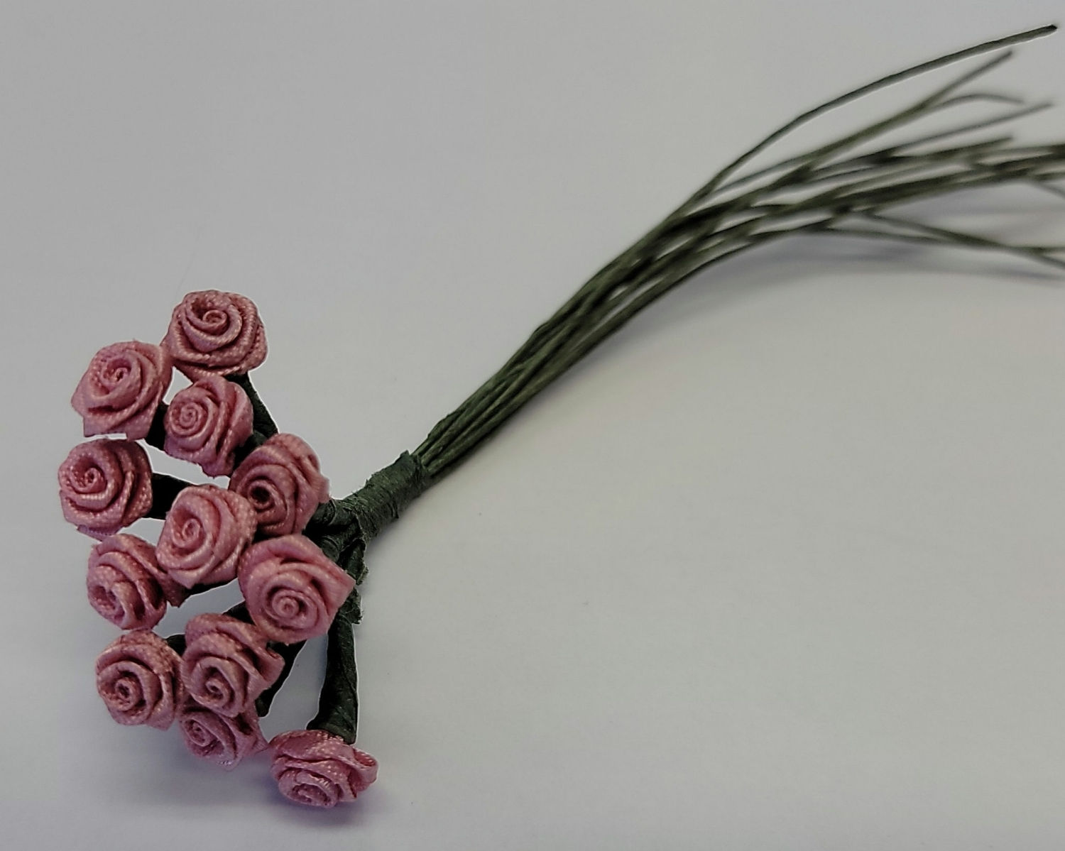 1/4" Mauve Ribbon Roses